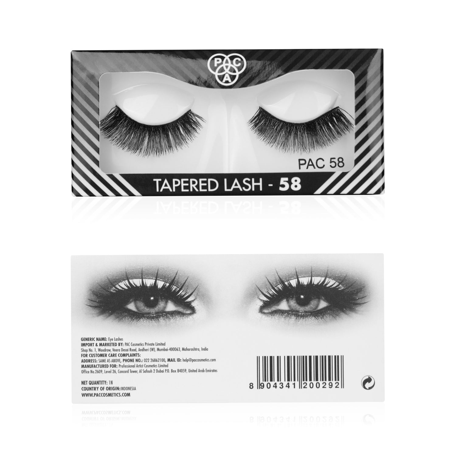 PAC Cosmetics Tapered Lash (1 Pair) #Color_58