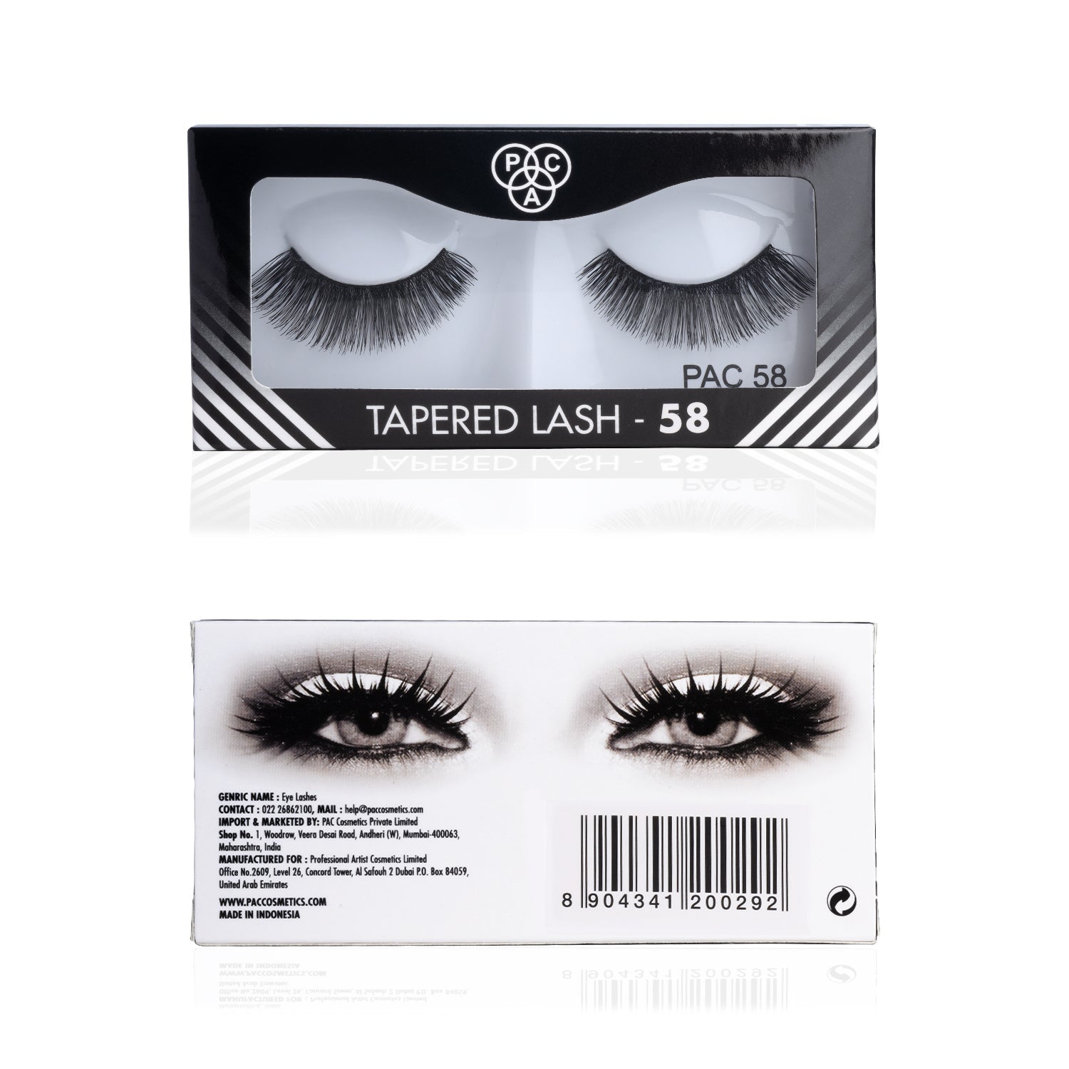 PAC Cosmetics Tapered Lash (1 Pair) #Color_58