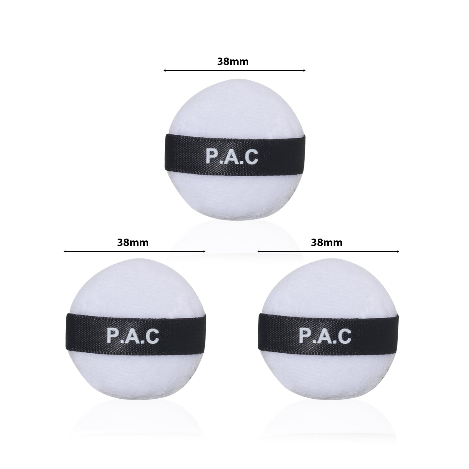 PAC Cosmetics Mini Cotton Puff (Round) (White) (3 Pc)