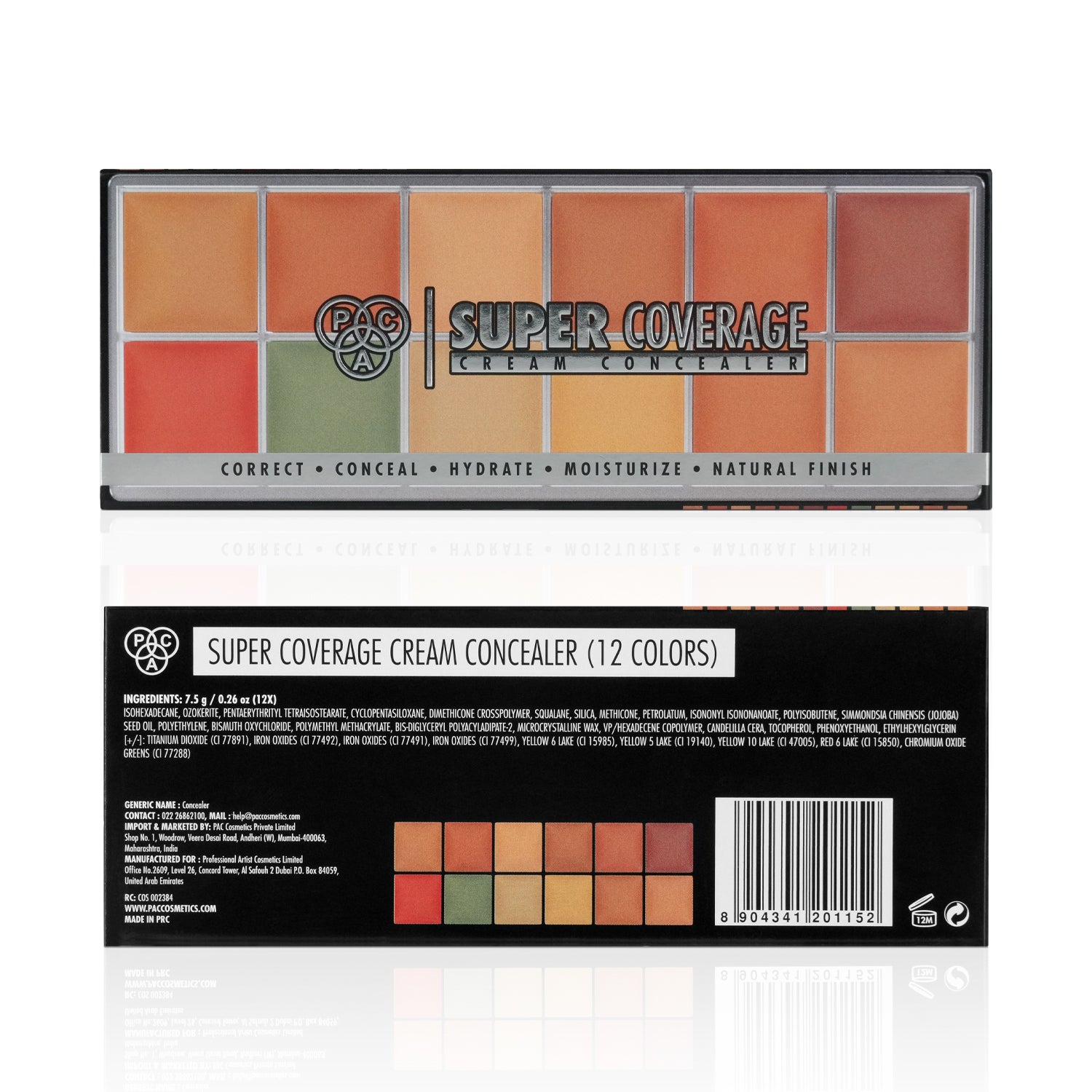 PAC Cosmetics Super Coverage Cream Concealer X12 (7.5 gm)