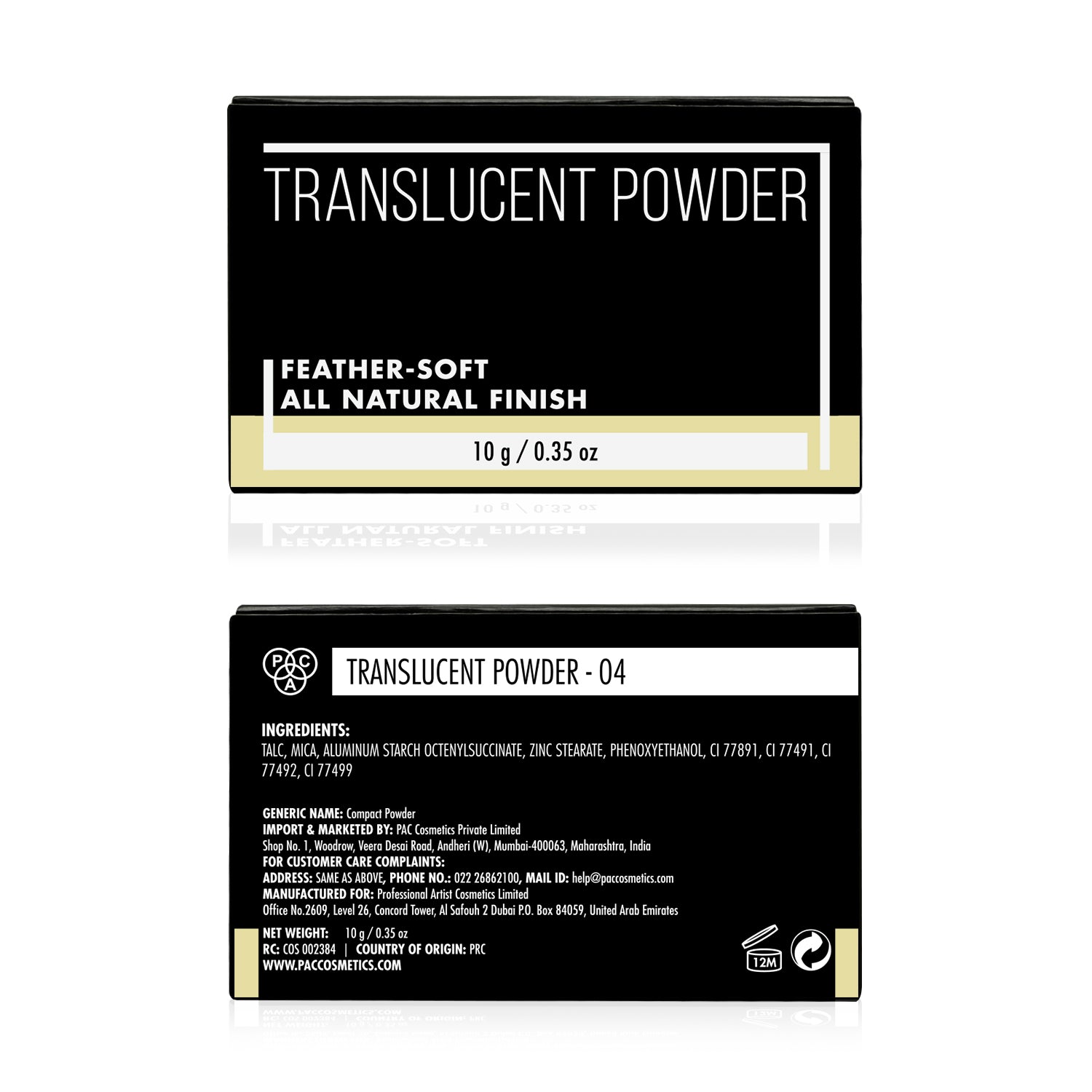 PAC Cosmetics Translucent Powder #Size_10 gm+#Color_04