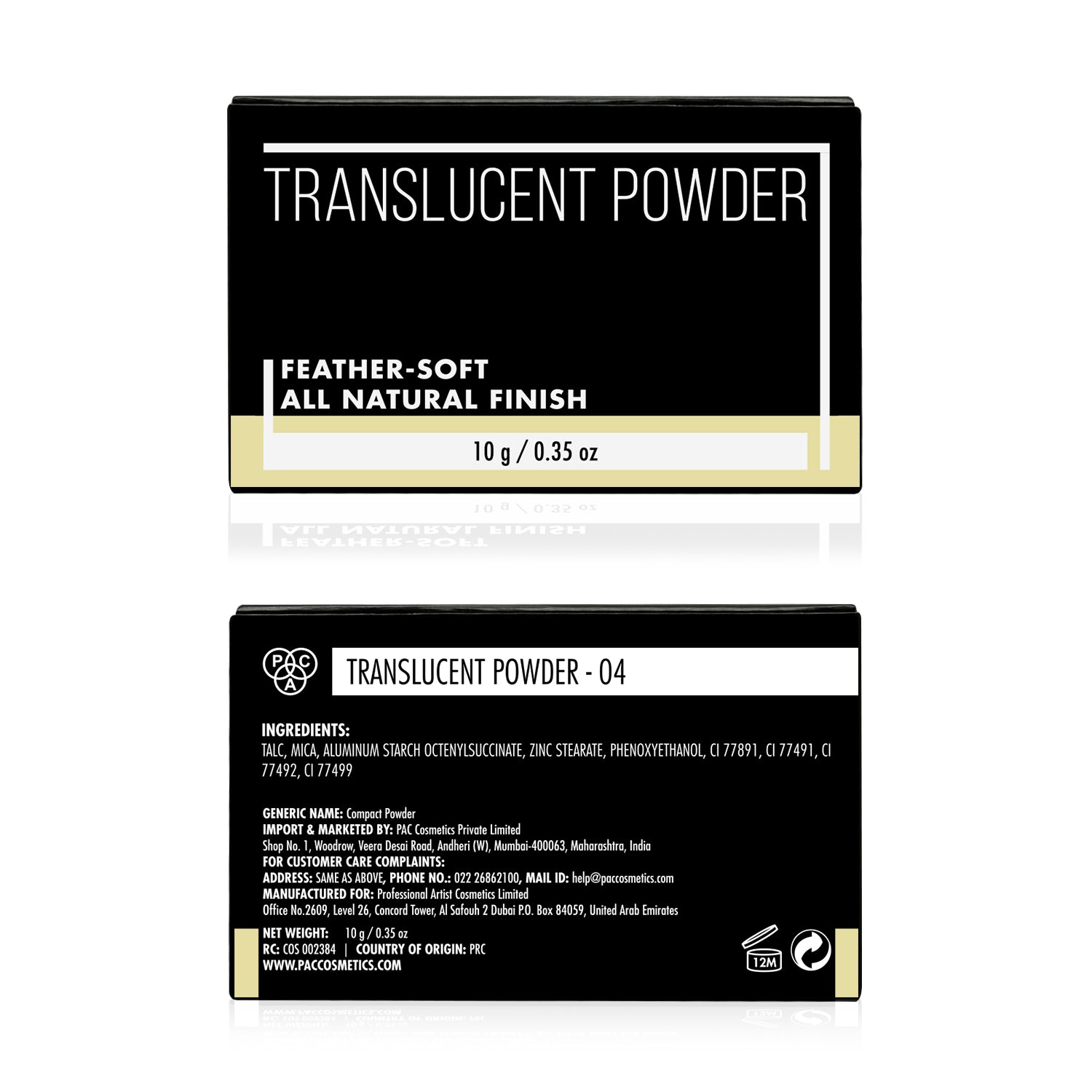 PAC Cosmetics Translucent Powder #Size_10 gm+#Color_4
