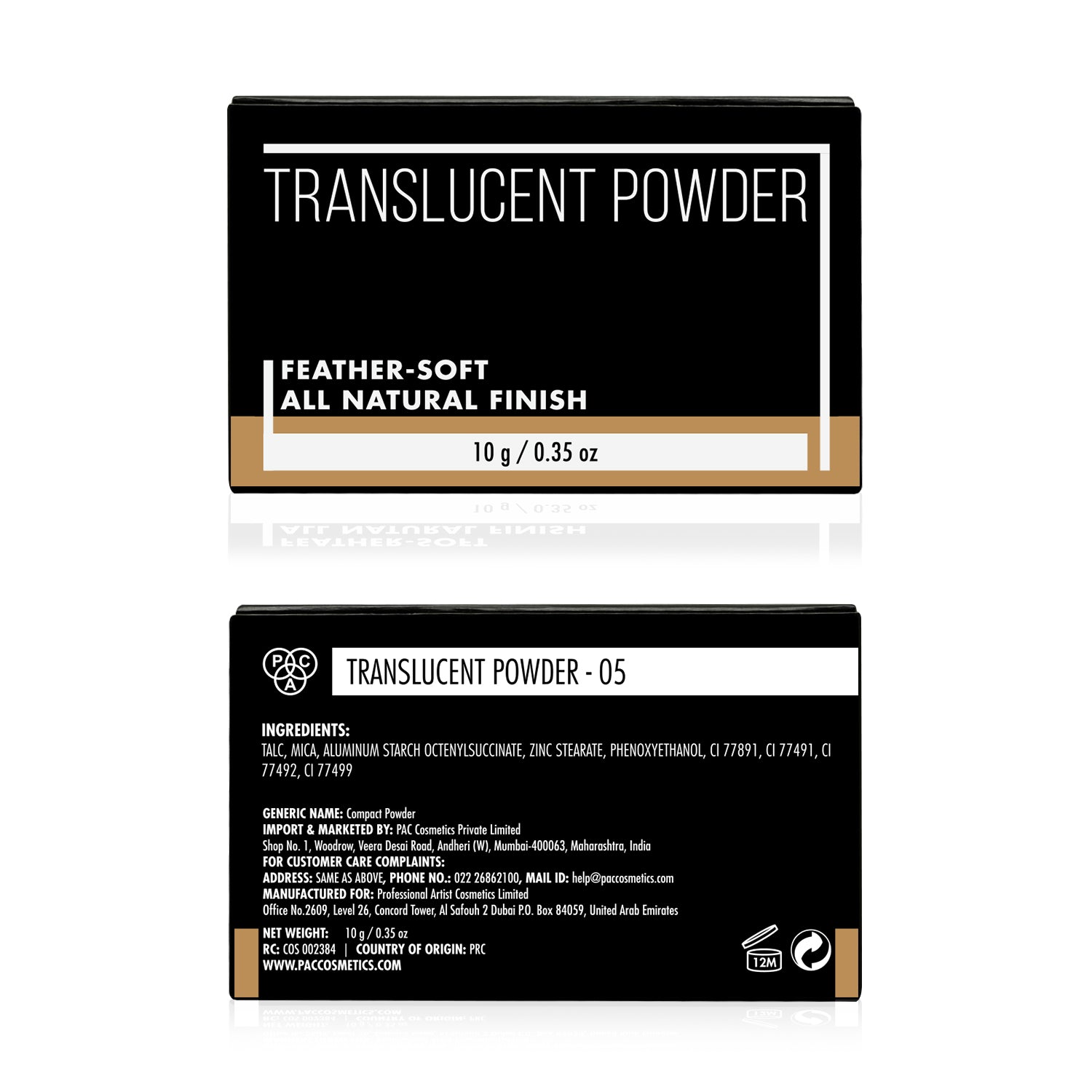PAC Cosmetics Translucent Powder #Size_10 gm+#Color_05