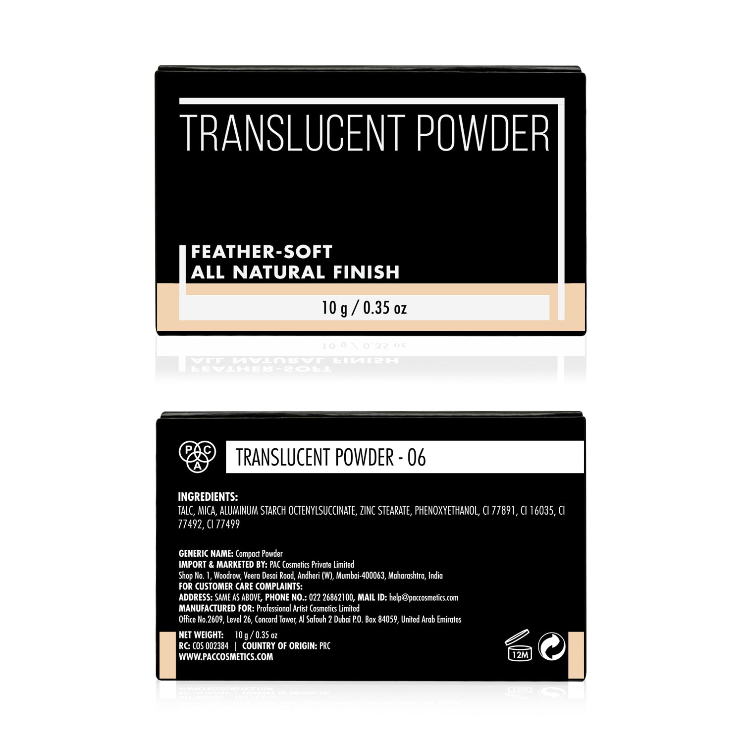 PAC Cosmetics Translucent Powder #Size_10 gm+#Color_06