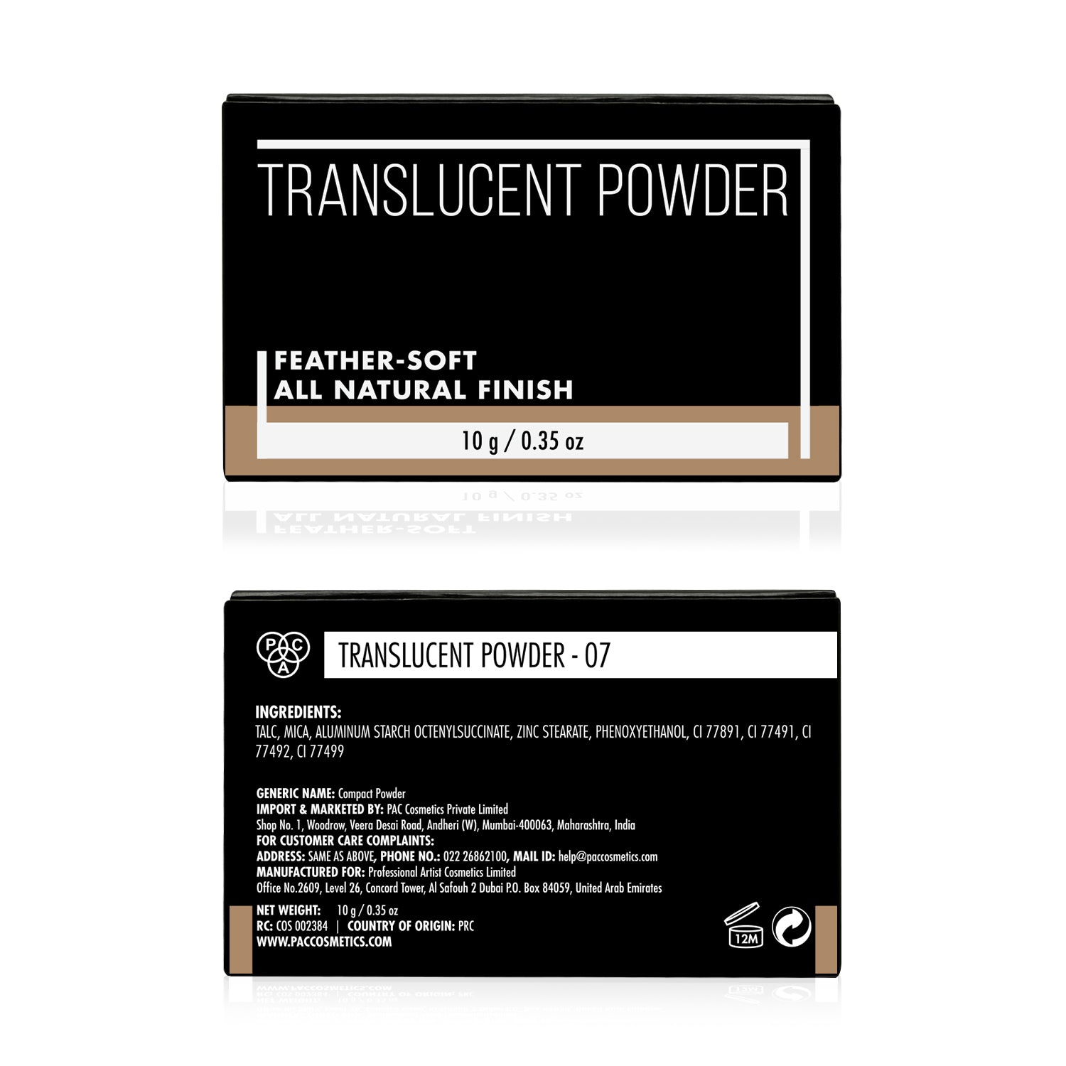 PAC Cosmetics Translucent Powder #Size_10 gm+#Color_07