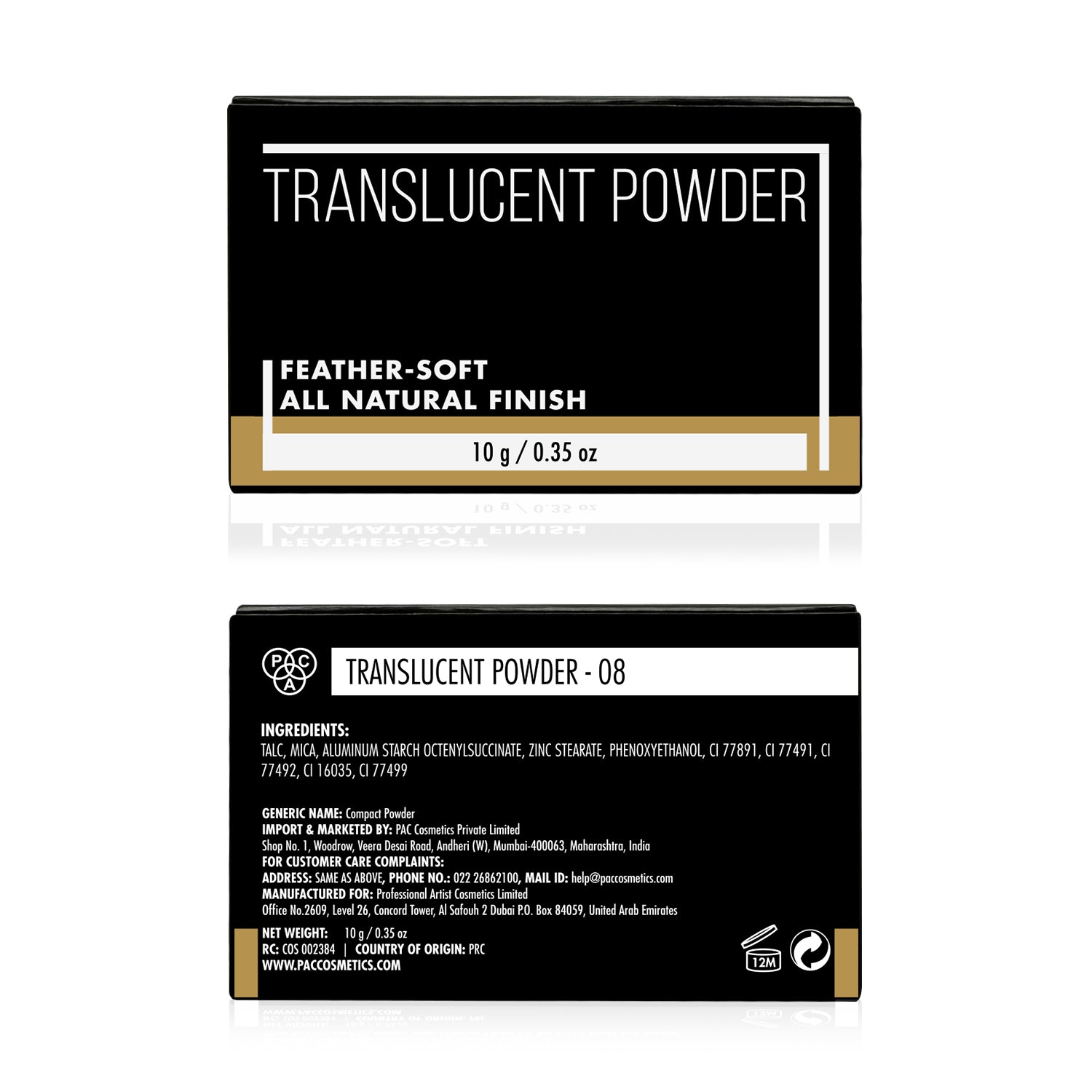 PAC Cosmetics Translucent Powder #Size_10 gm+#Color_08