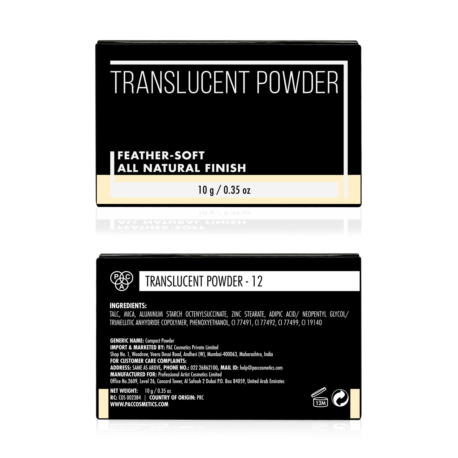 PAC Cosmetics Translucent Powder #Size_10 gm+#Color_12