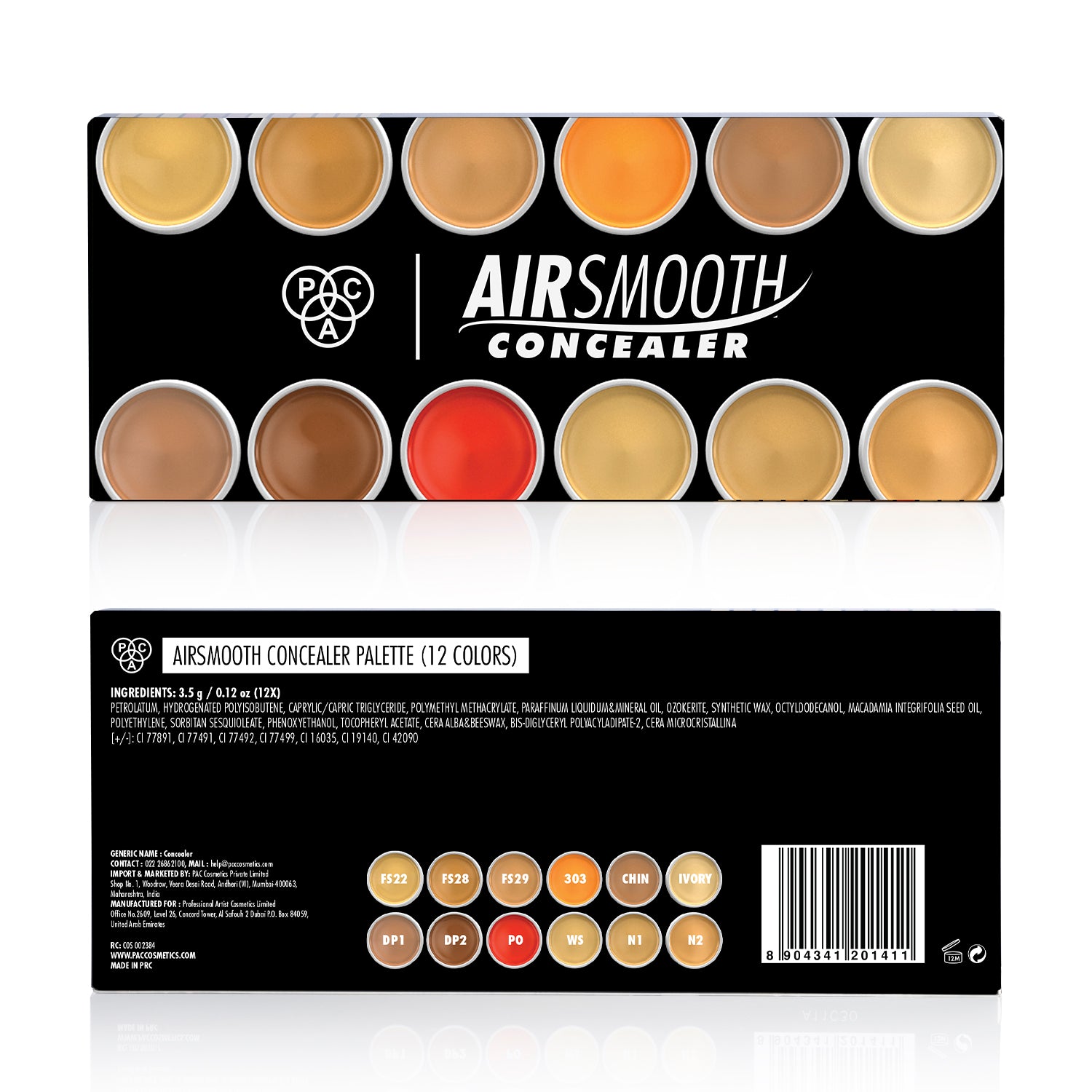 PAC Cosmetics Airsmooth Concealer X12 (3.5 gm)