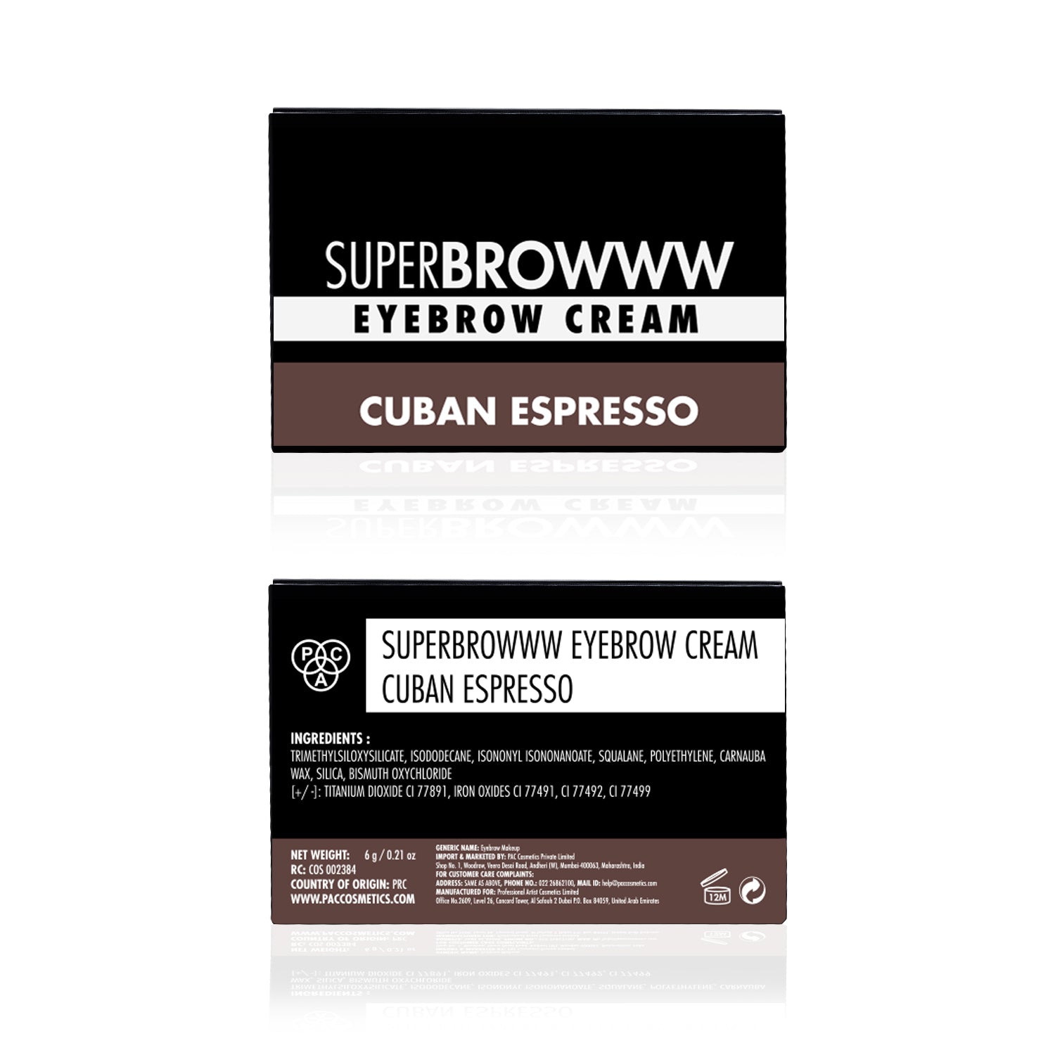 PAC Cosmetics SuperBrowww Cream (6 gm) #Color_Cuban Espresso