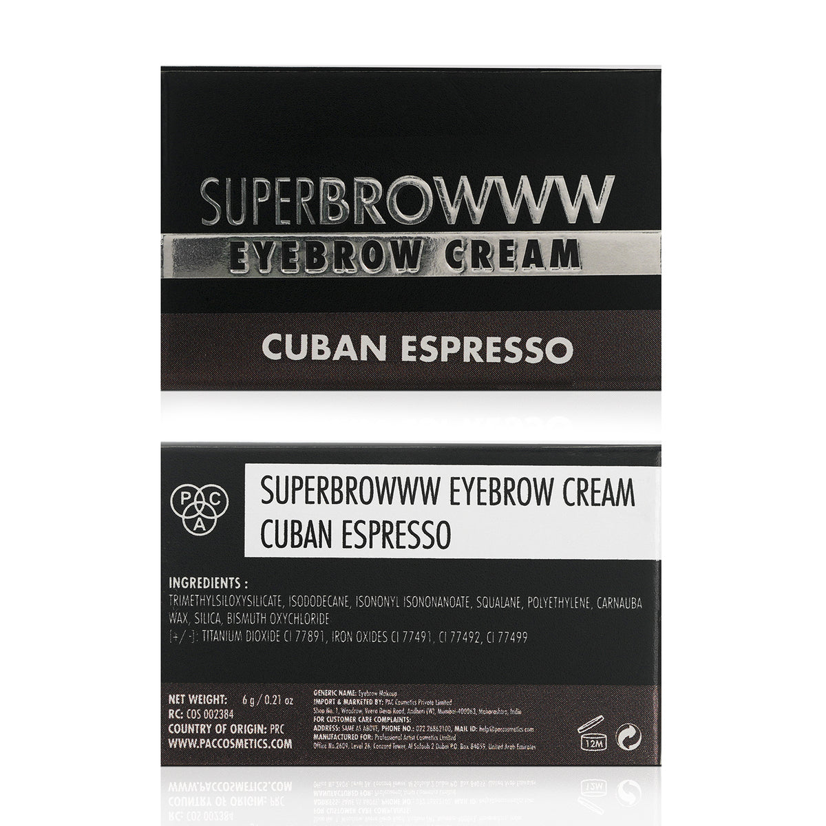 PAC Cosmetics SuperBrowww Cream (6 gm) #Color_Cuban Espresso