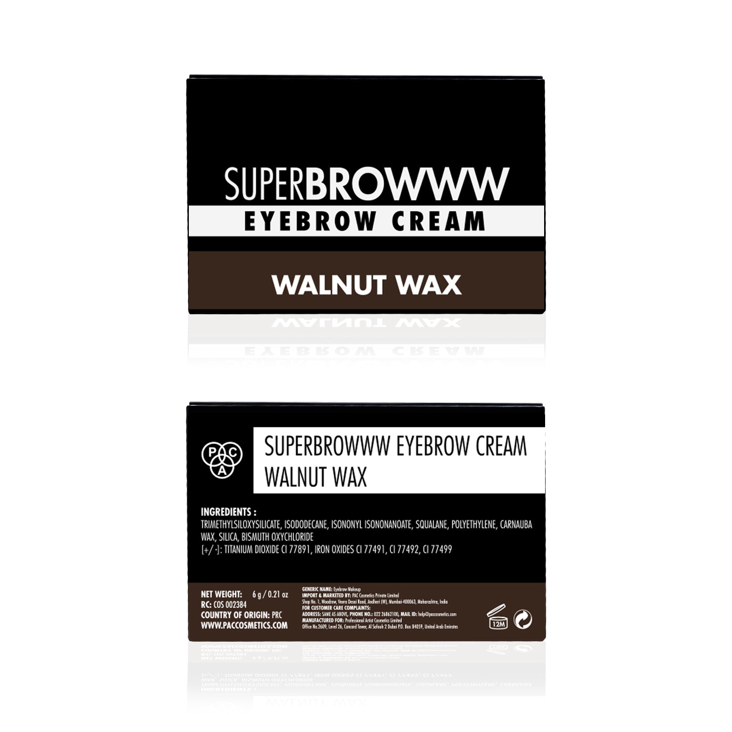 PAC Cosmetics SuperBrowww Cream (6 gm) #Color_Walnut Wax