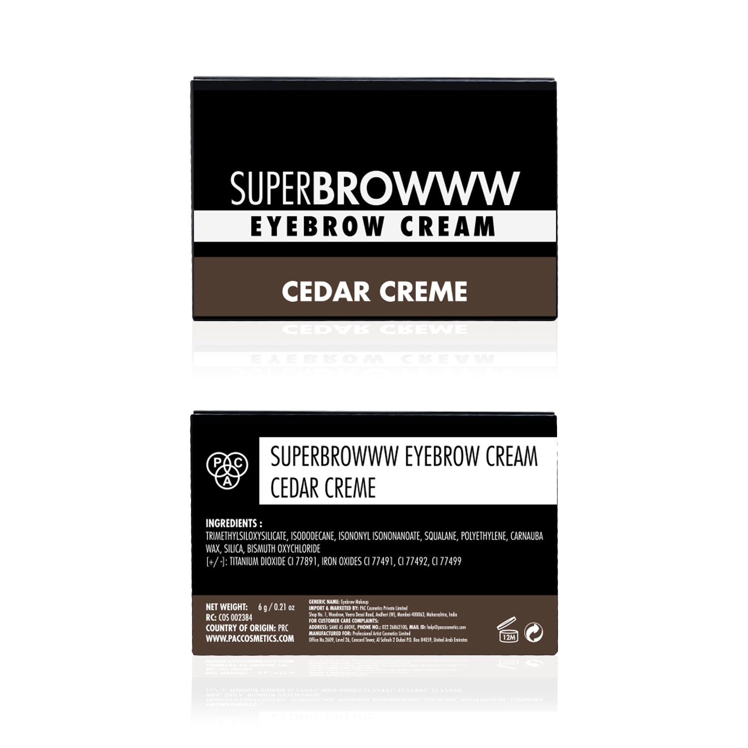PAC Cosmetics SuperBrowww Cream (6 gm) #Color_Cedar Creme