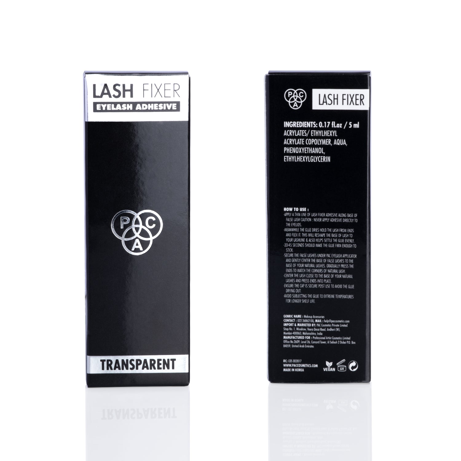 PAC Cosmetics Lash Fixer Eyelash Adhesive #Color_Transparent