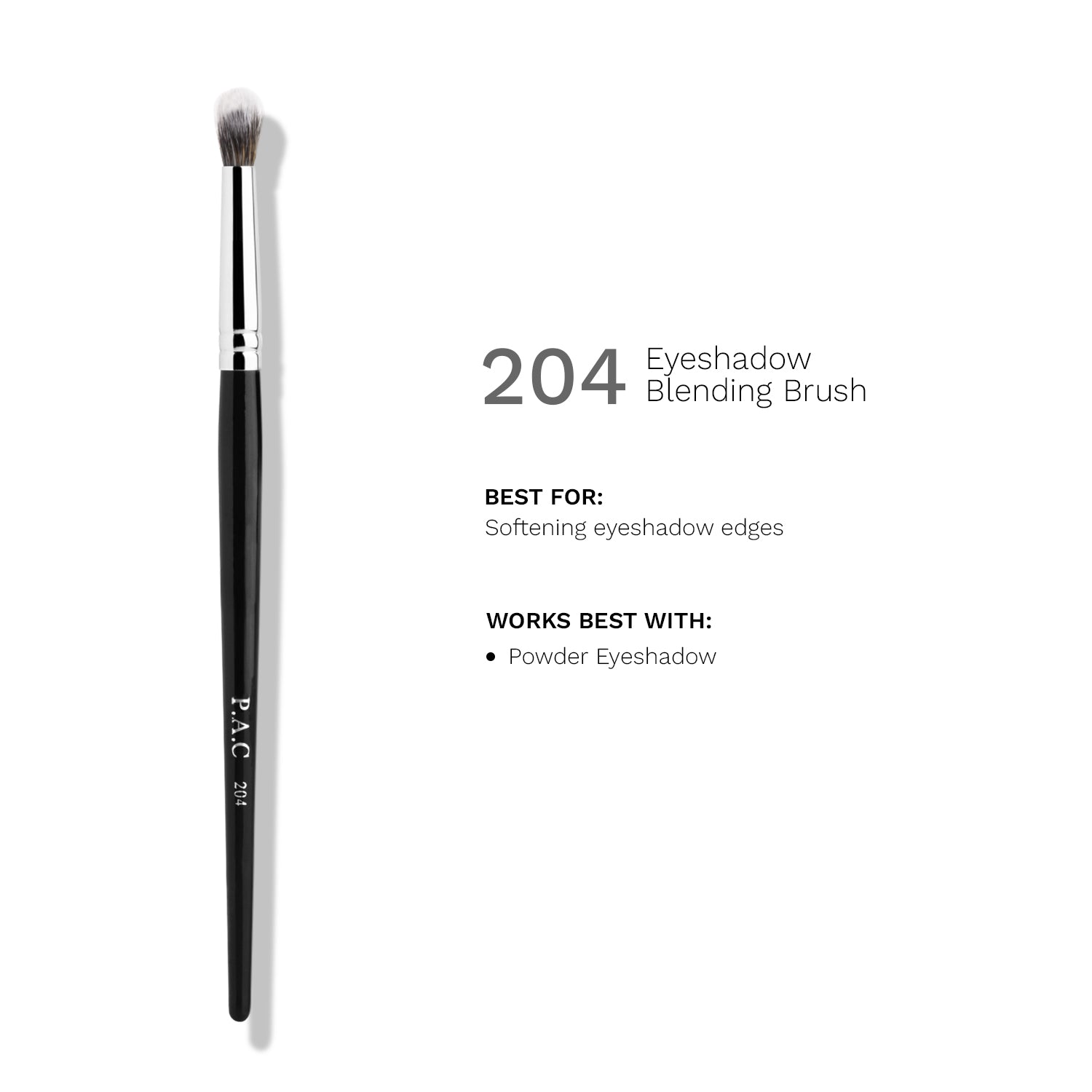 PAC Cosmetics Eyeshadow Blending Brush 204