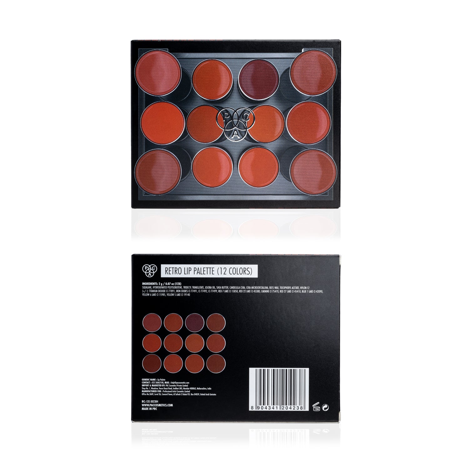 PAC Cosmetics Retro Lip Palette X12 (2 gm)