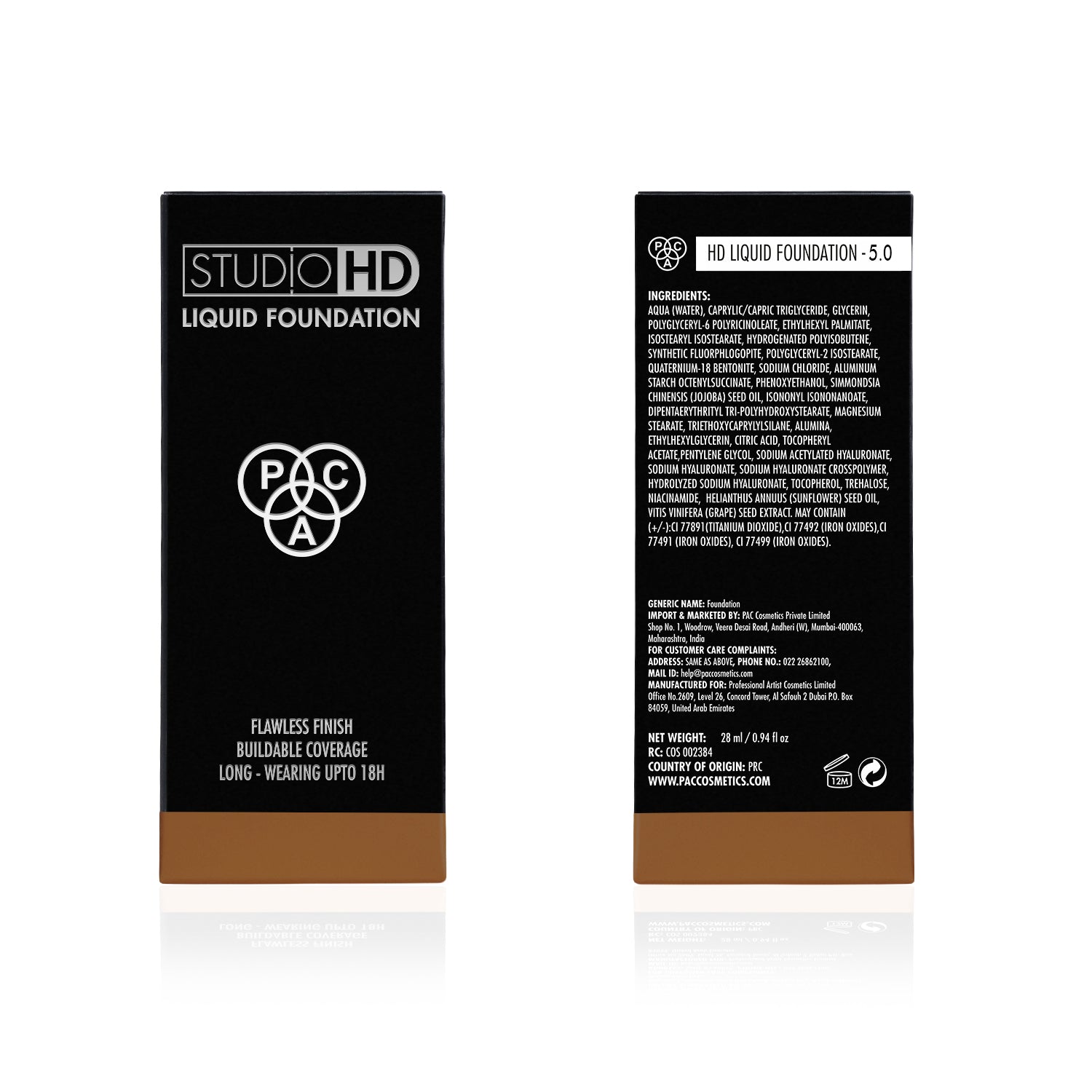 PAC Cosmetics Studio HD Liquid Foundation (28 ml) #Color_5