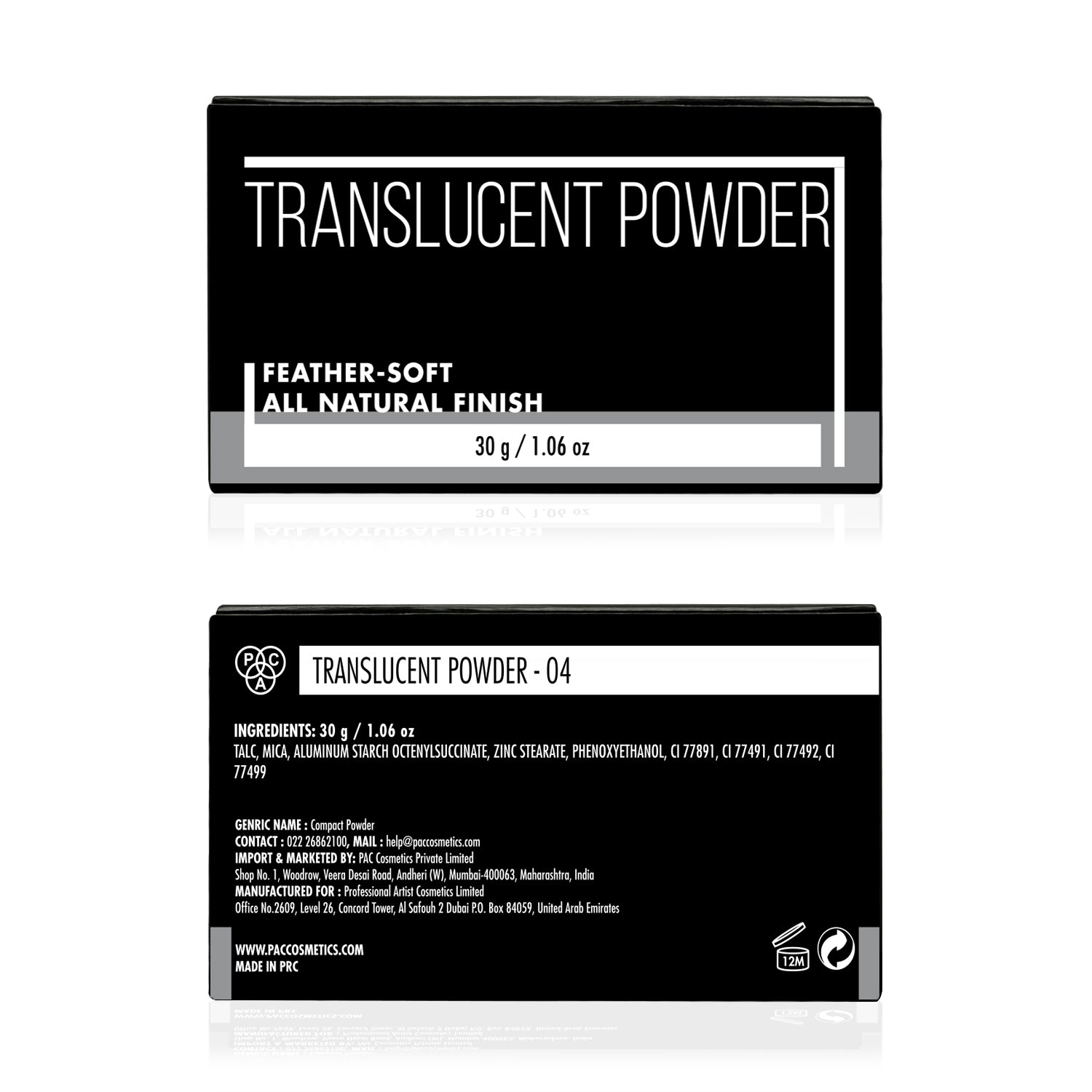 PAC Cosmetics Translucent Powder #Size_30 gm+#Color_04