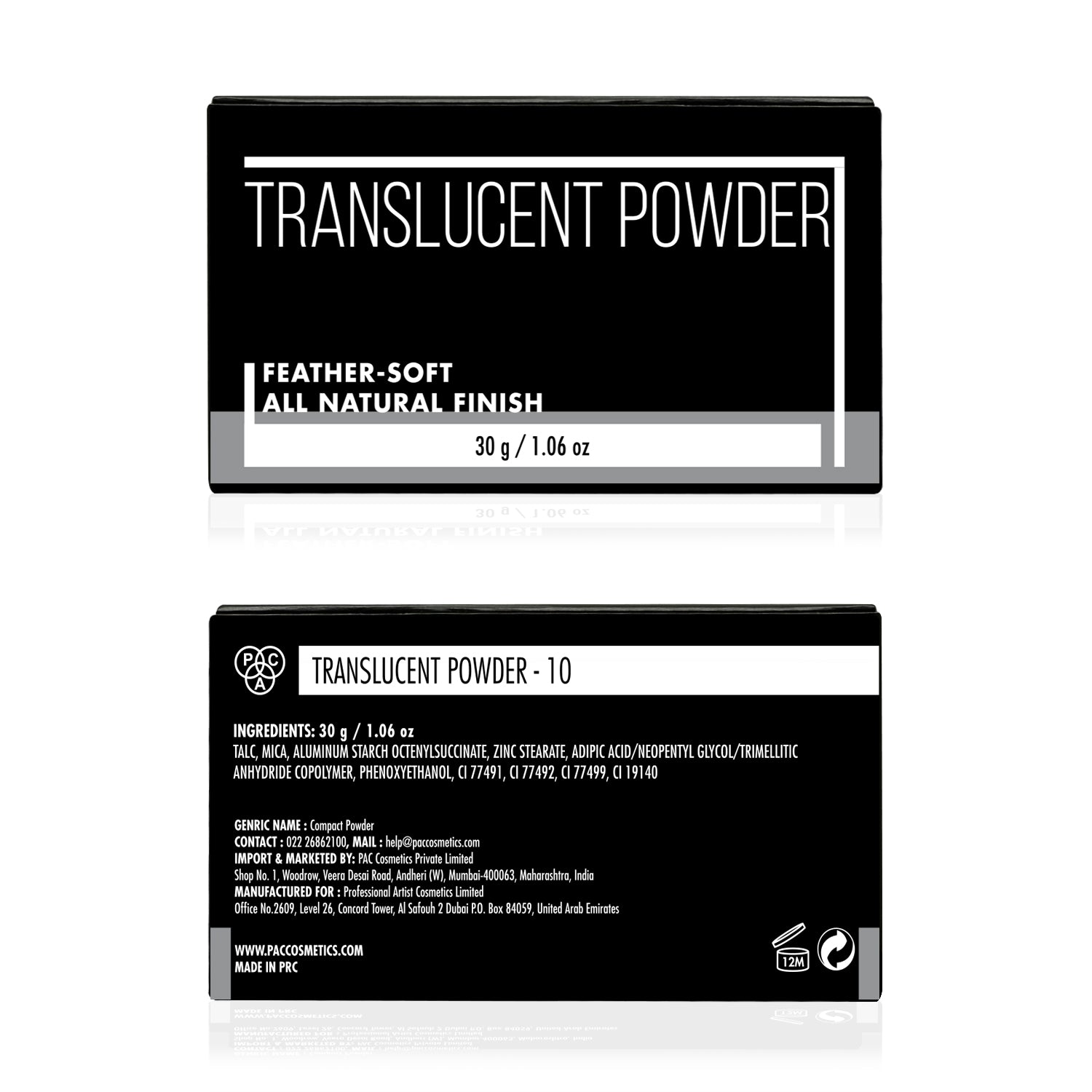 PAC Cosmetics Translucent Powder #Size_30 gm+#Color_10