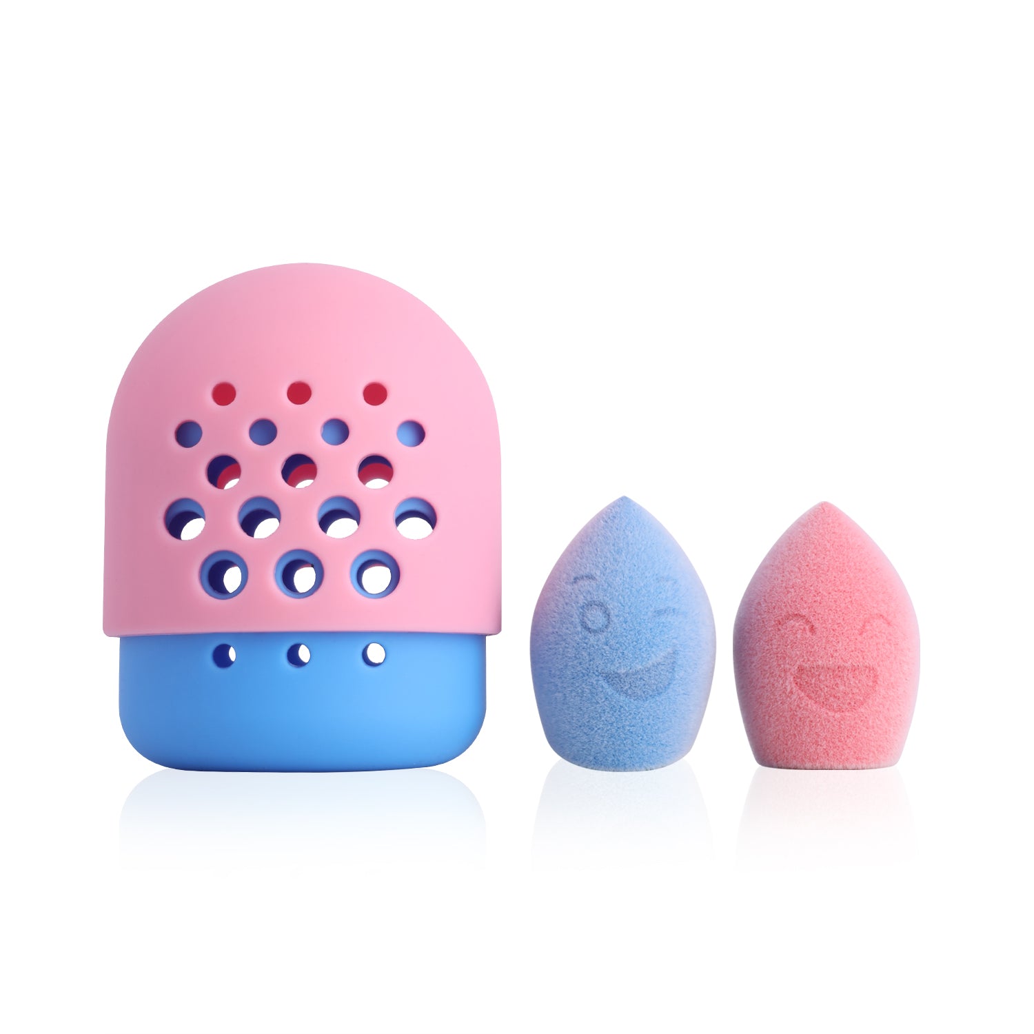 PAC Cosmetics Nano Bounce (Water Drop Cut, Olive Cut) (Blue, Pink) (2 Pcs)