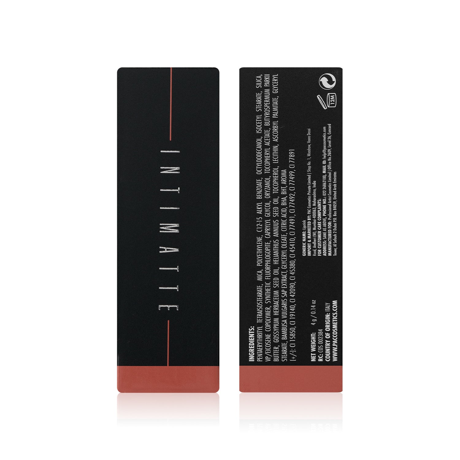 PAC Cosmetics Intimatte Lipstick (4g) #Color_Peachy Addiction