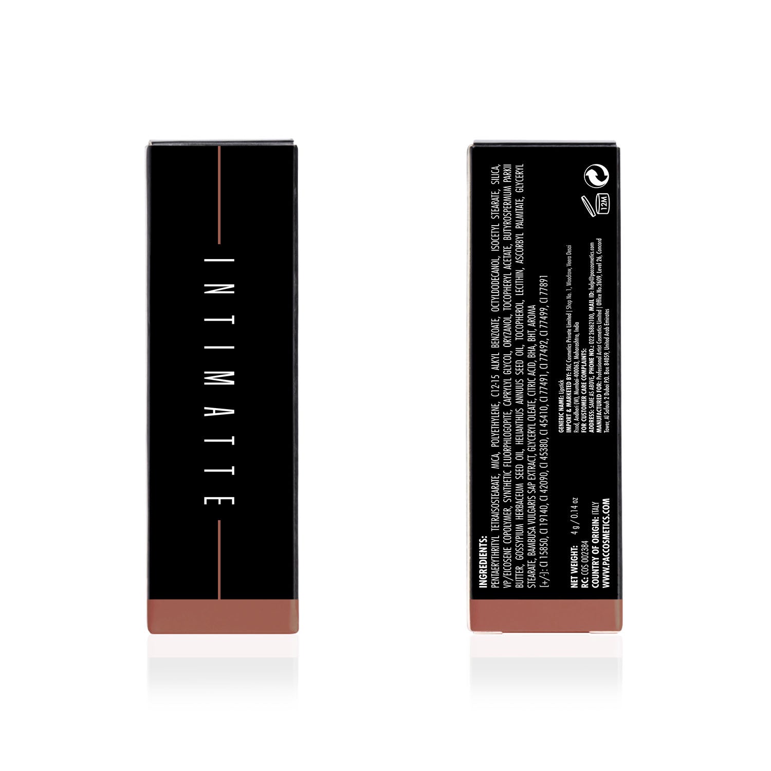 PAC Cosmetics Intimatte Lipstick (4g) #Color_Peachy Addiction