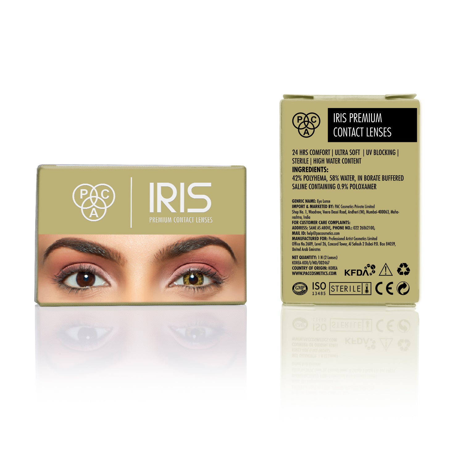 PAC Cosmetics IRIS Premium Contact Lenses (1 Pairs) #Color_Pure Hazel