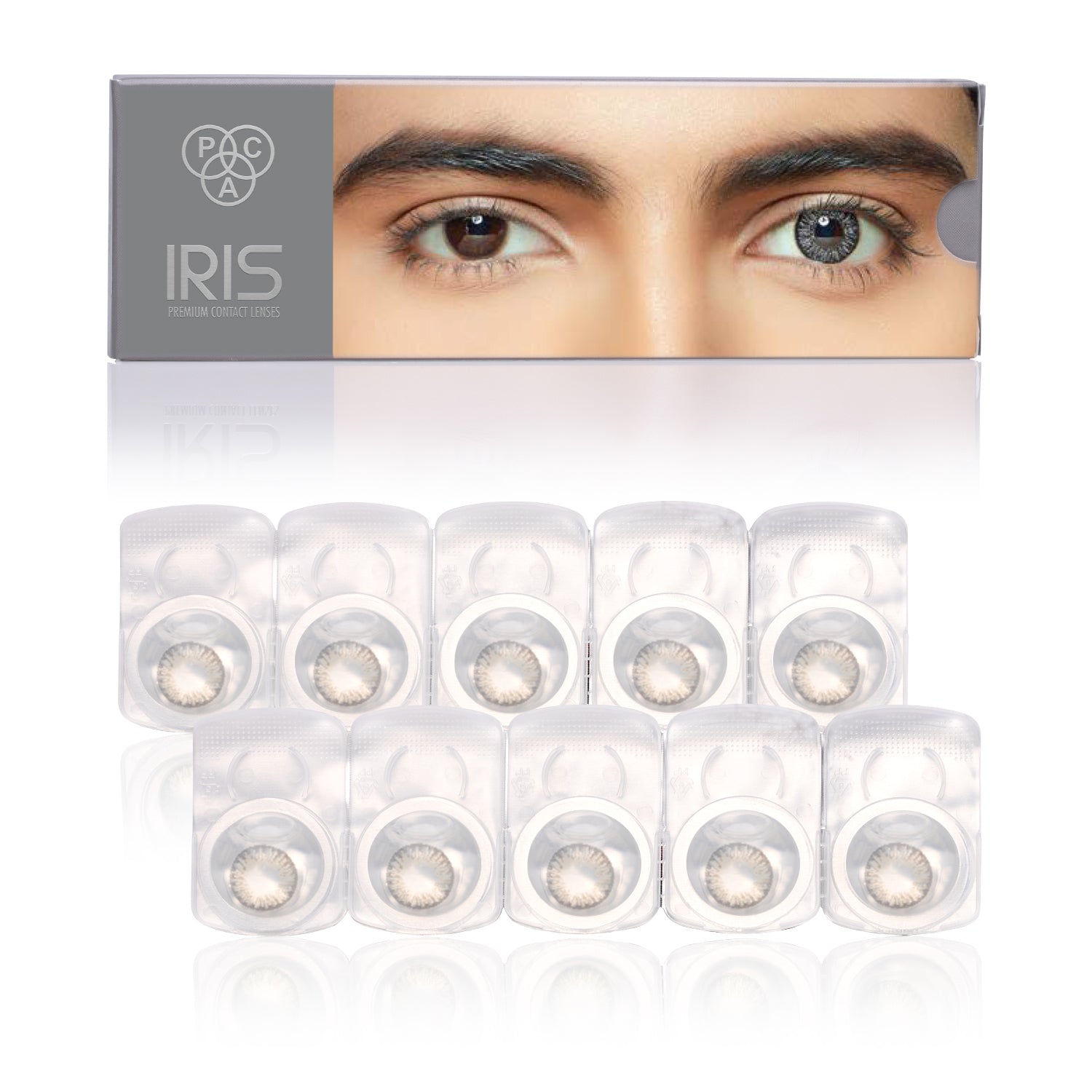 PAC Cosmetics IRIS Premium Contact Lenses (5 Pairs) #Color_Grey
