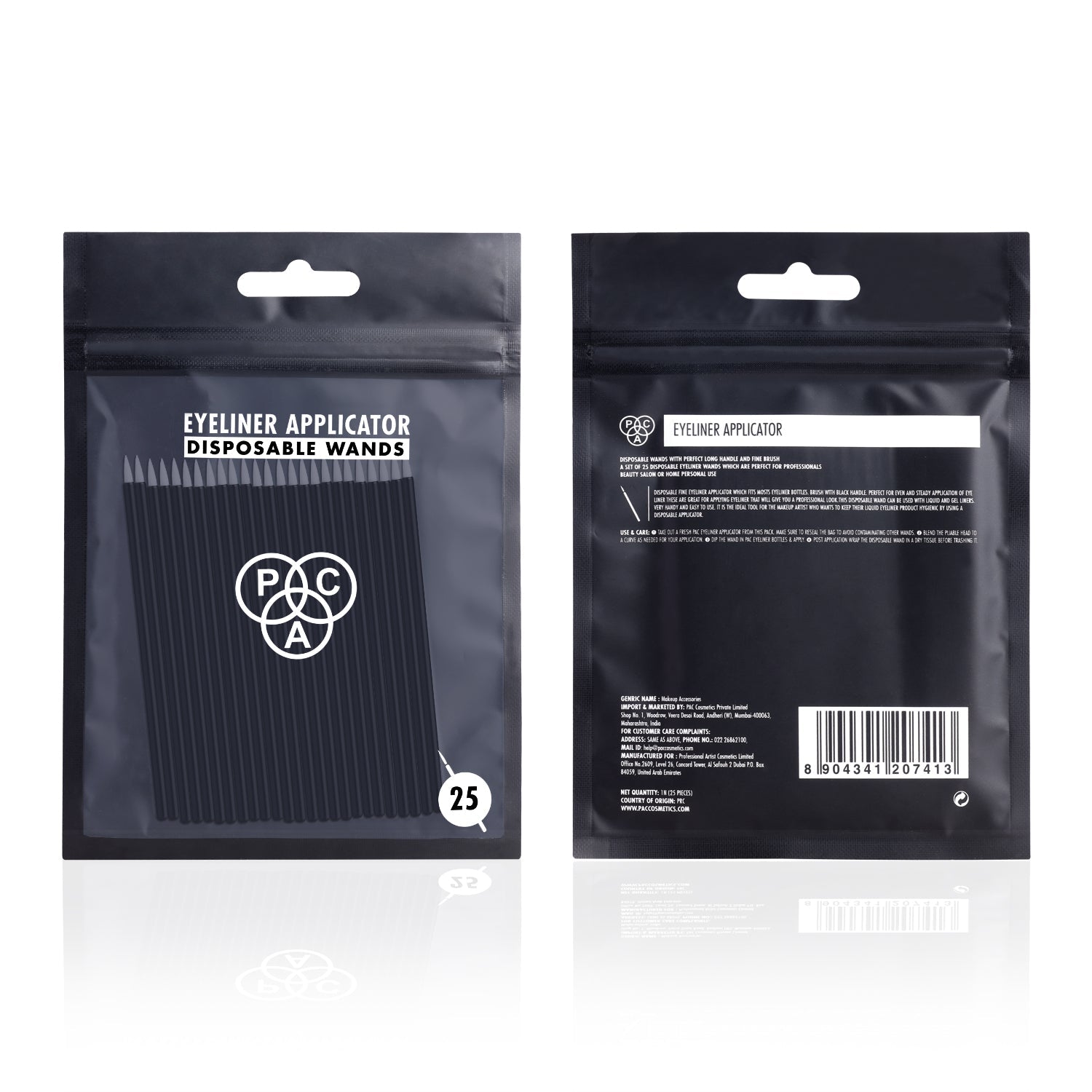 PAC Cosmetics Disposable Eyeliner Applicators (25 Pcs )