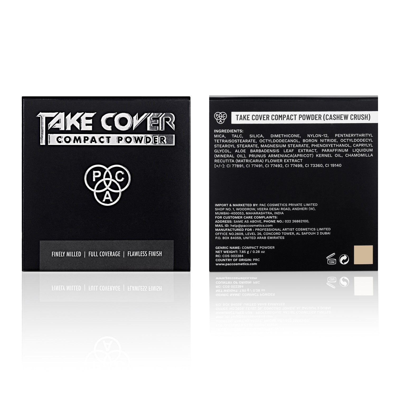 PAC Cosmetics Take Cover Compact Powder (7.85 gm) #Color_Cashew Crush