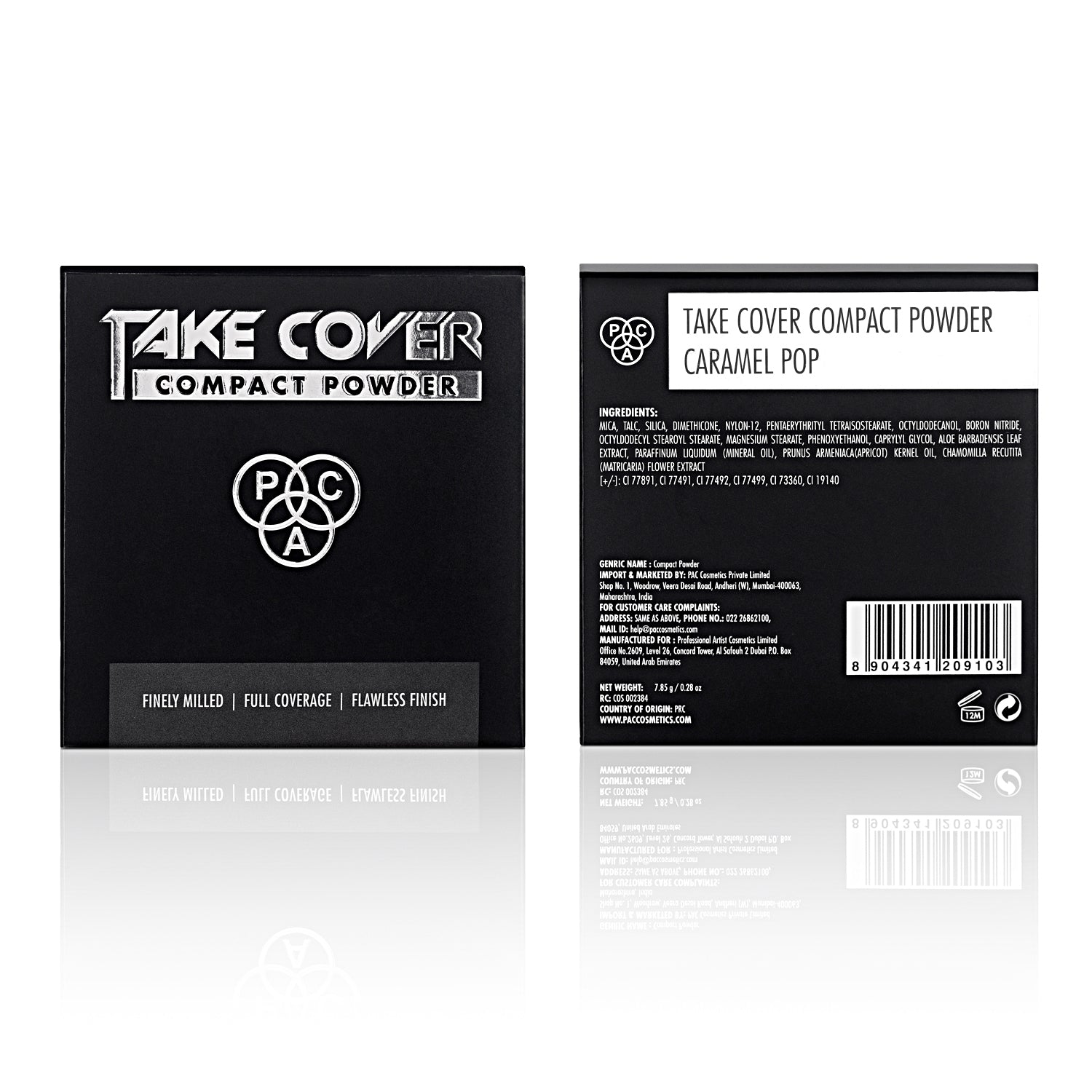 PAC Cosmetics Take Cover Compact Powder (7.85 gm) #Color_Caramel Pop