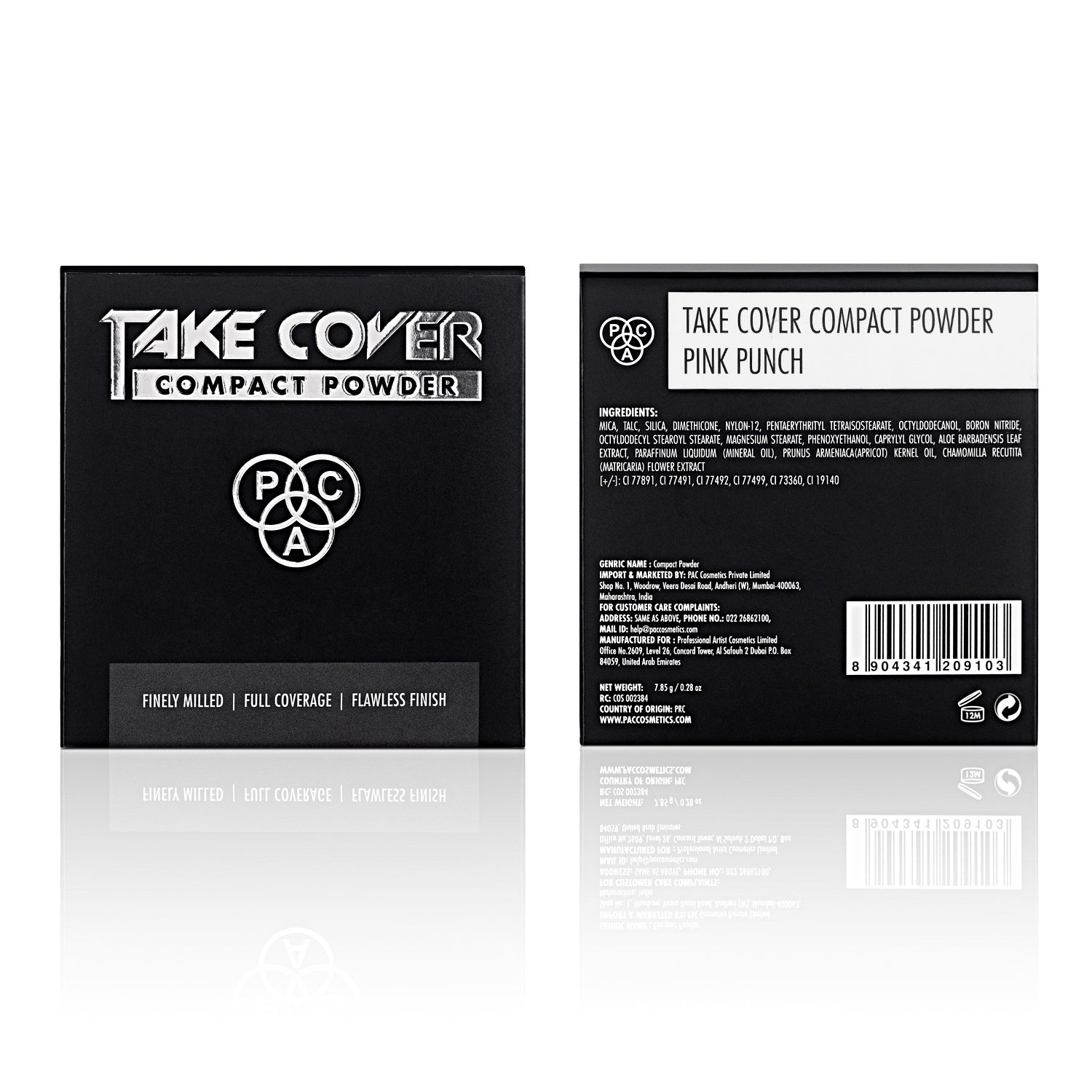 PAC Cosmetics Take Cover Compact Powder (7.85 gm) #Color_Pink Punch