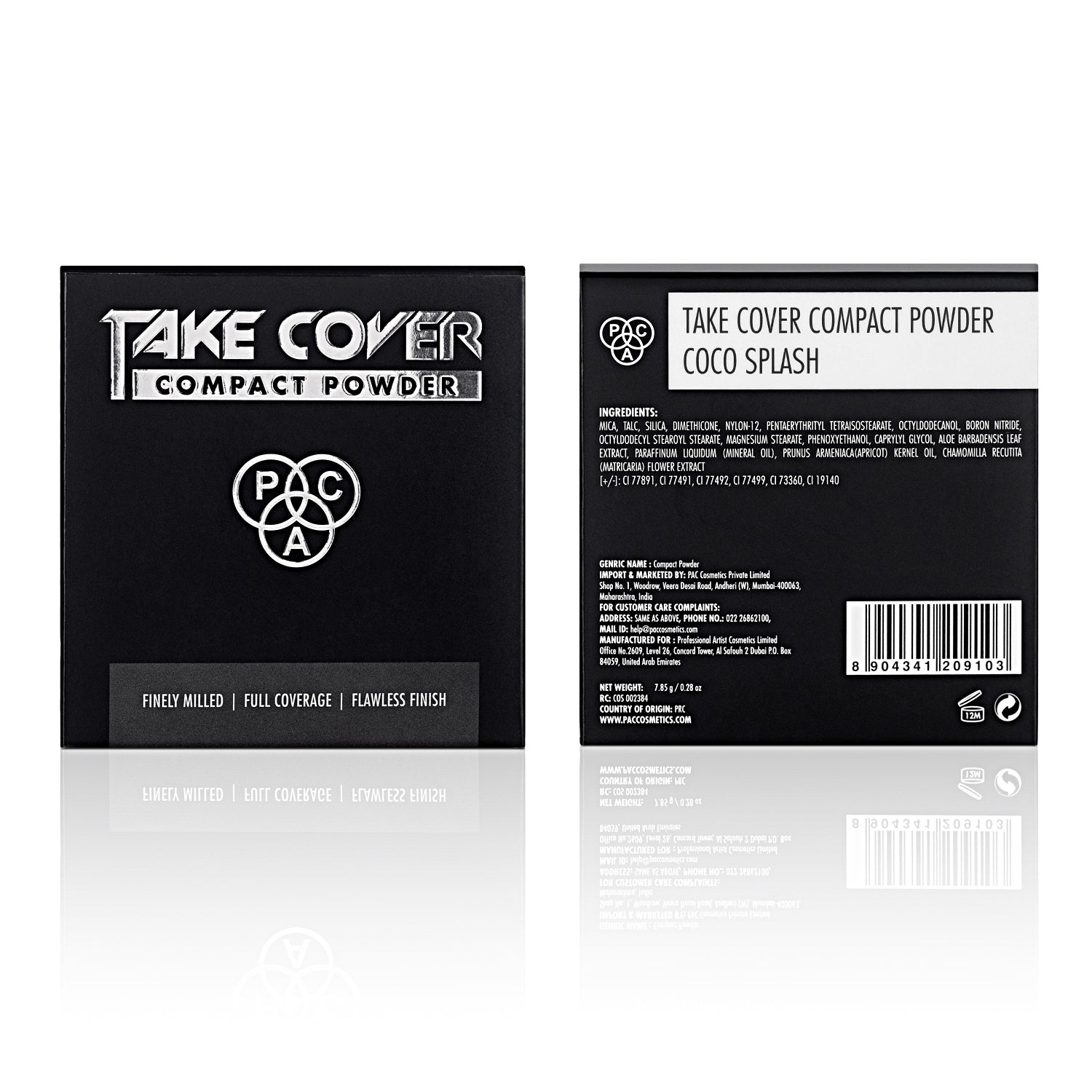 PAC Cosmetics Take Cover Compact Powder (7.85 gm) #Color_Coco Splash