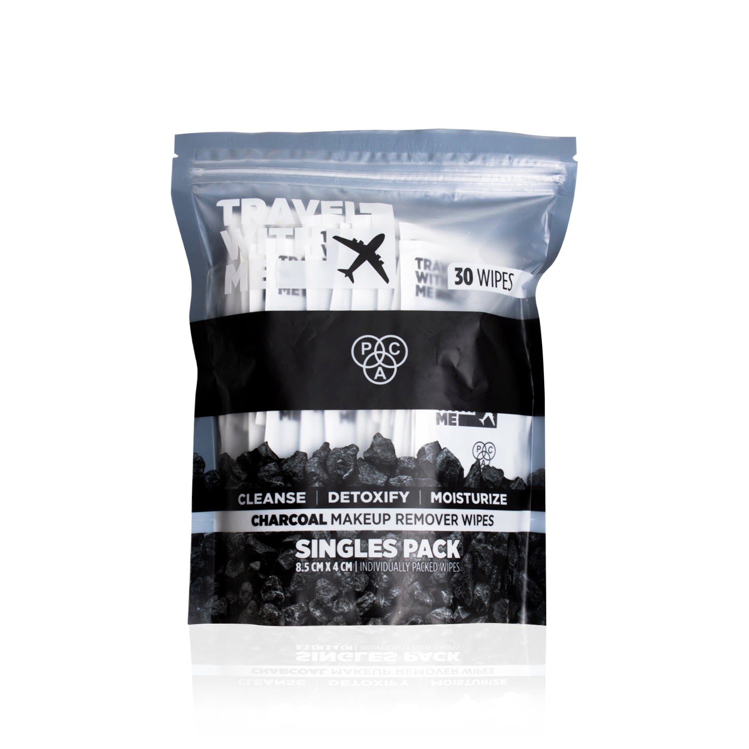 PAC Cosmetics Travel With Me Charcoal Wipes (Singles) (30 N)