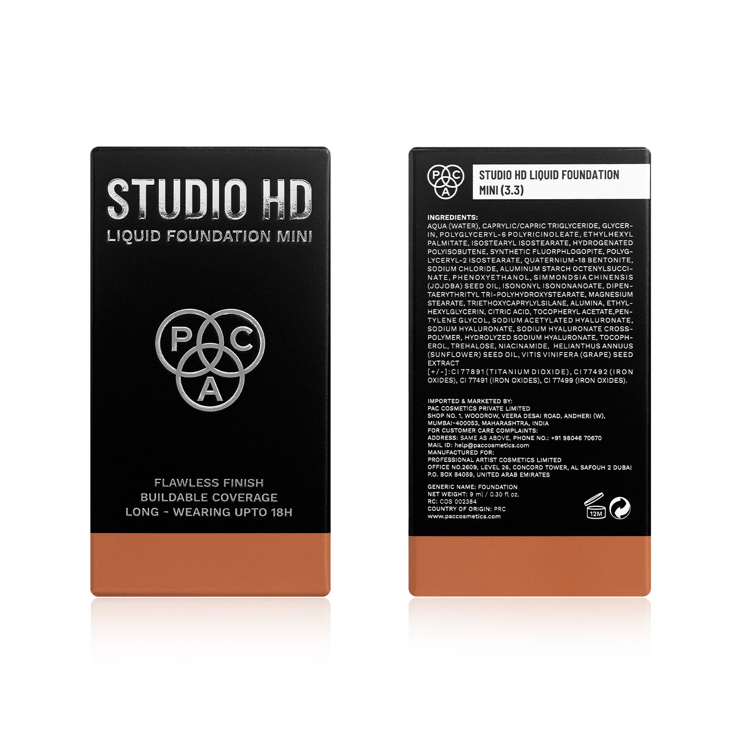 PAC Studio HD Liquid Foundation Mini #Color_3.3