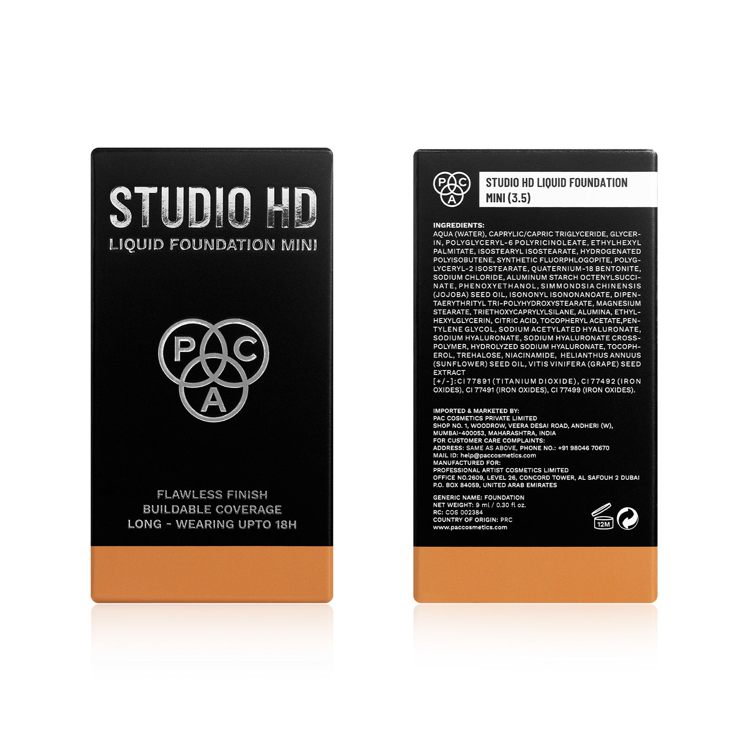 PAC Studio HD Liquid Foundation Mini #Color_3.5