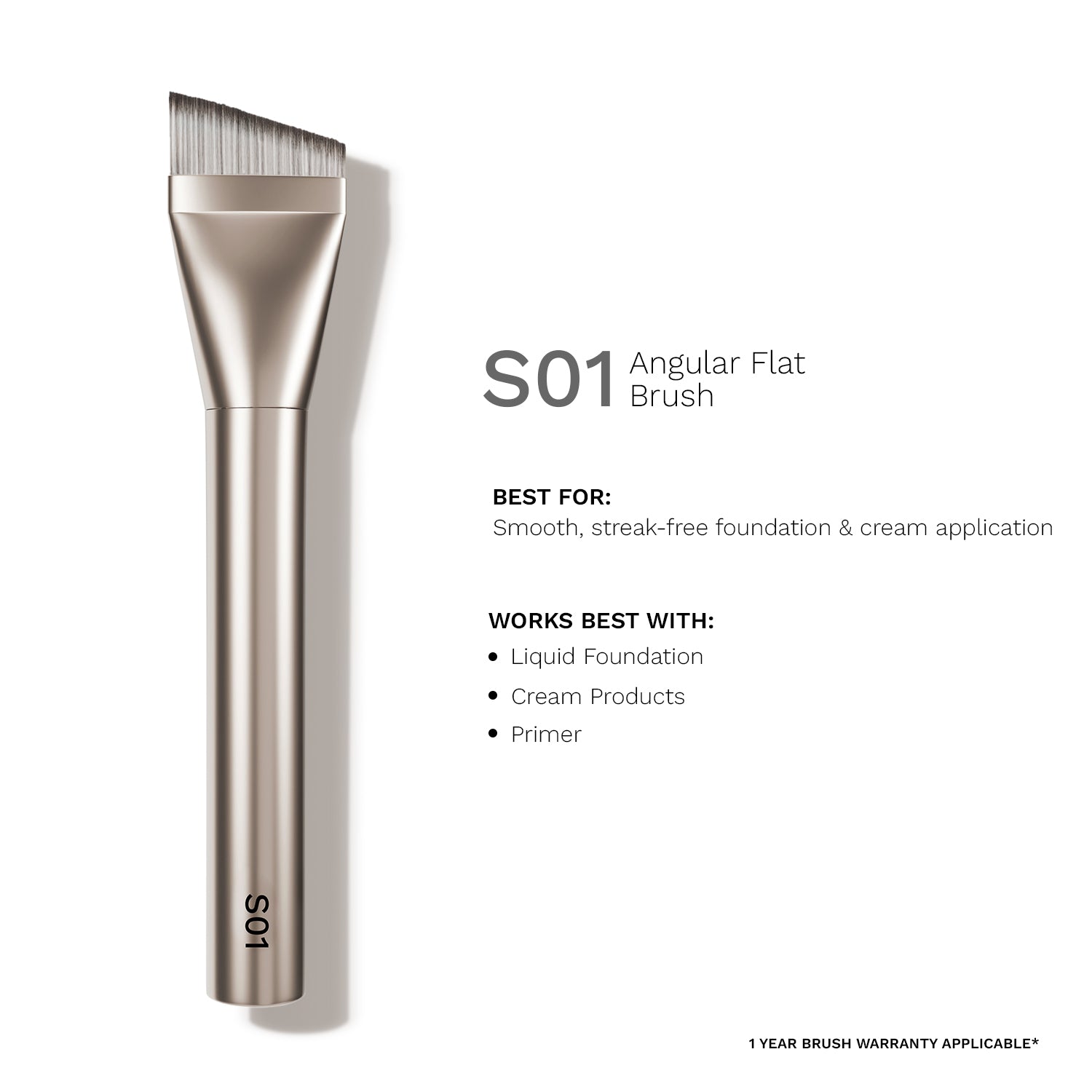 Rodial Foundation Brush – Runder Make-up-Pinsel Aus Synthetikhaaren Für Ebenmäßigen Auftrag