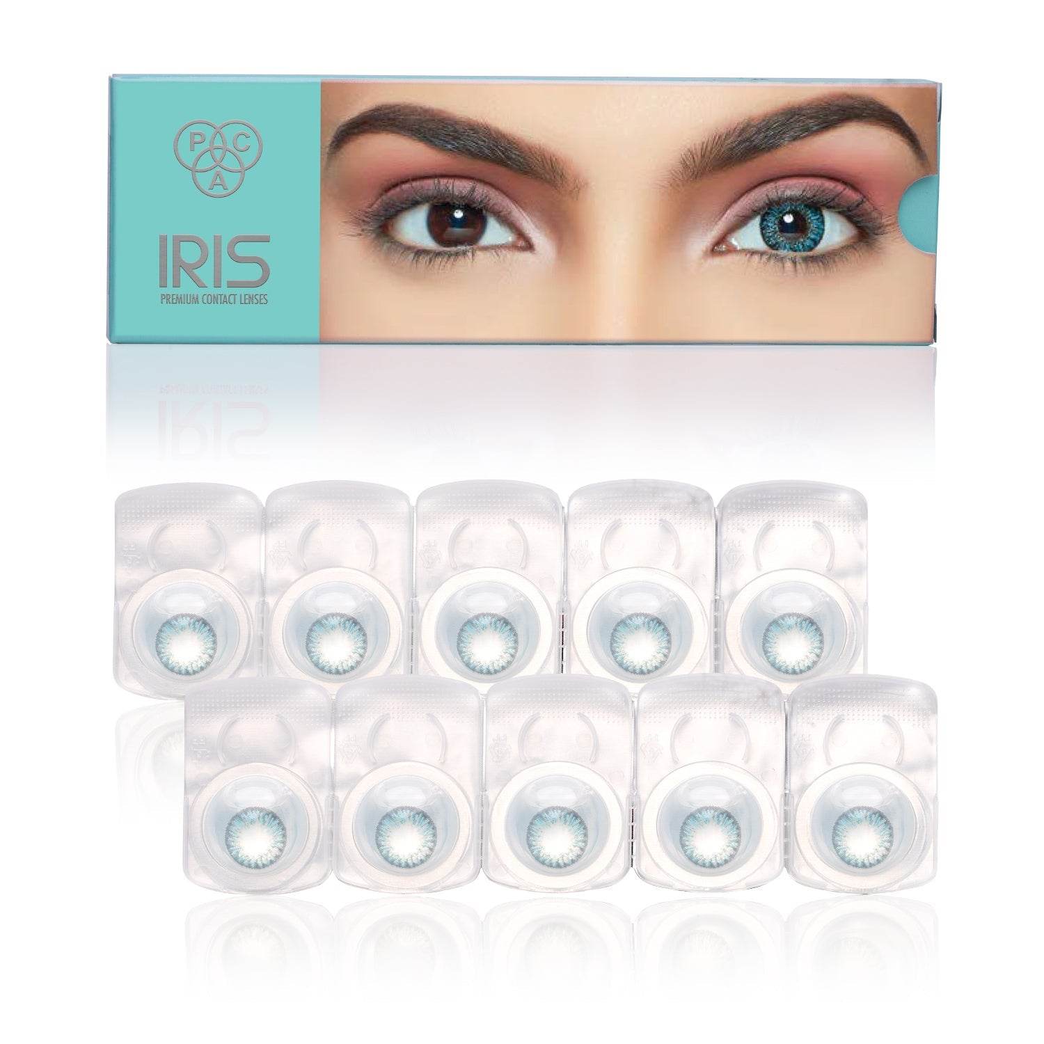 PAC Cosmetics IRIS Premium Contact Lenses (5 Pairs) #Color_Turquoise