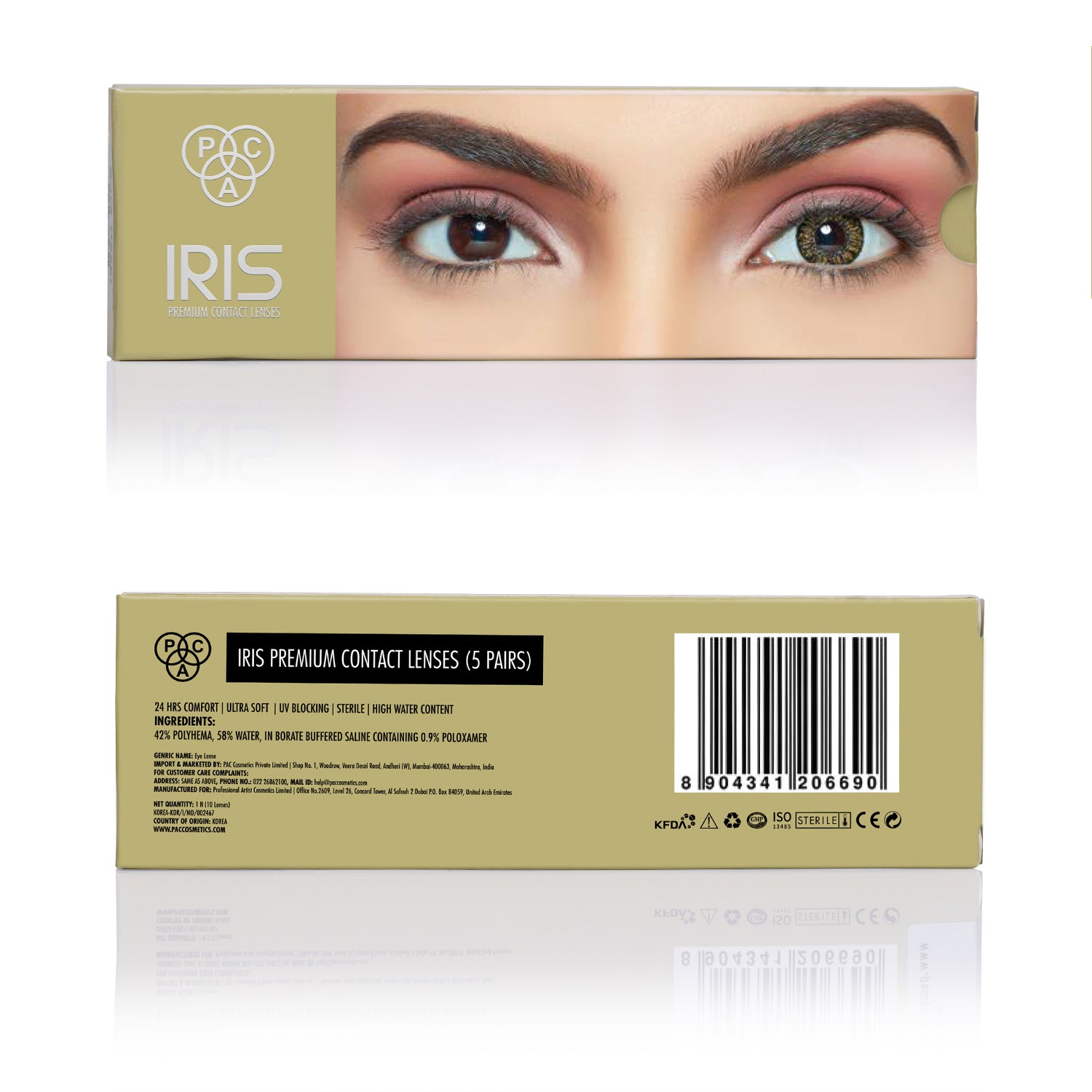 PAC Cosmetics IRIS Premium Contact Lenses (5 Pairs) #Color_Pure Hazel