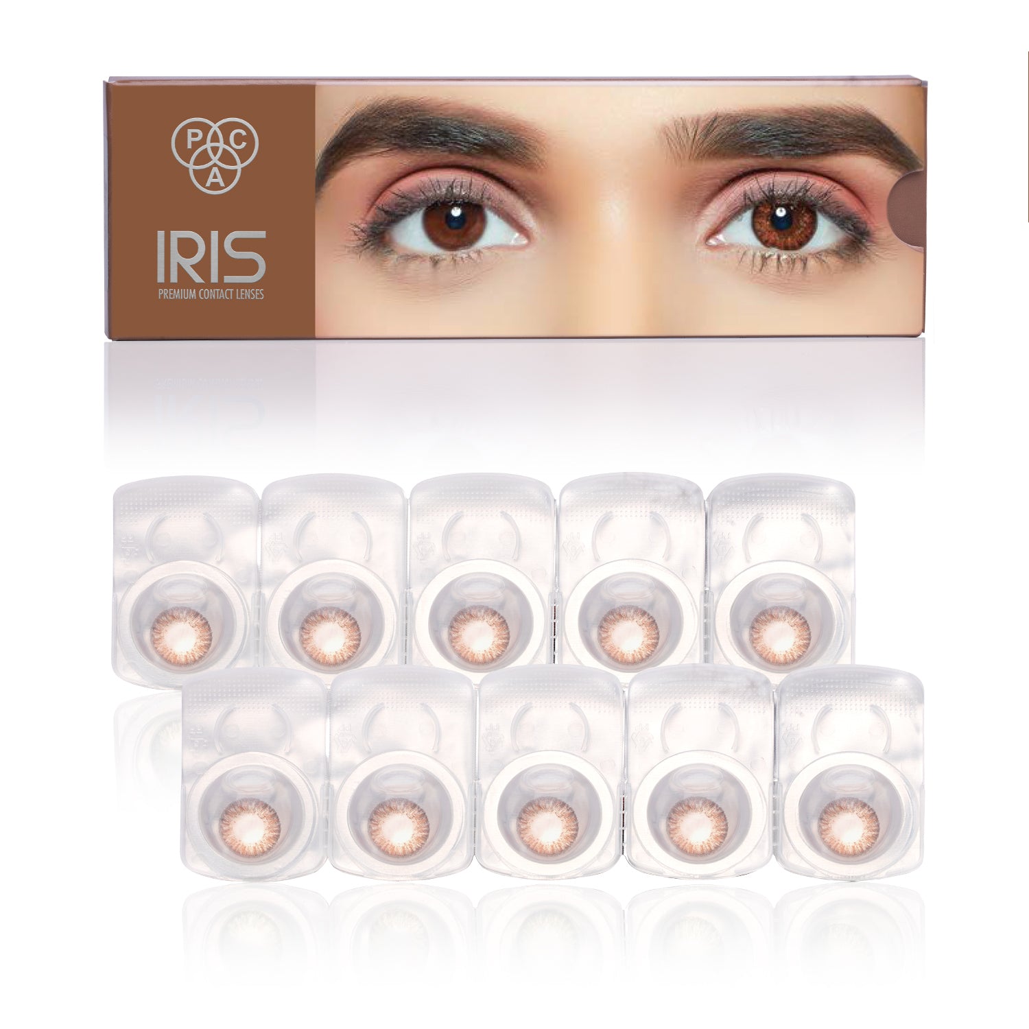 PAC Cosmetics IRIS Premium Contact Lenses (5 Pairs) #Color_Brown