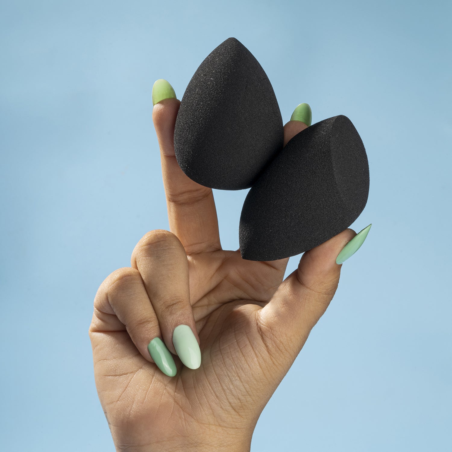 PAC Cosmetics 3D Sponge Set ( Water drop, olive cut ) (2 Pcs) #Color_Black
