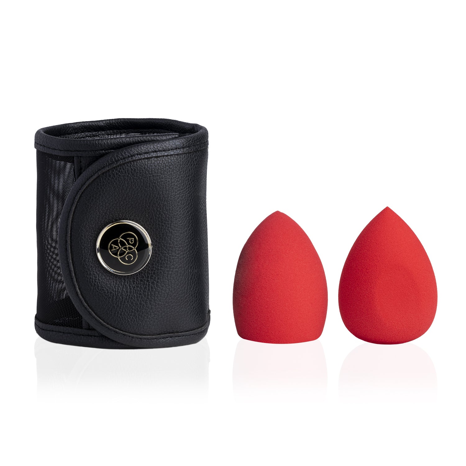 PAC Cosmetics 3D Sponge Set ( Water drop, olive cut ) (2 Pcs) #Color_Red