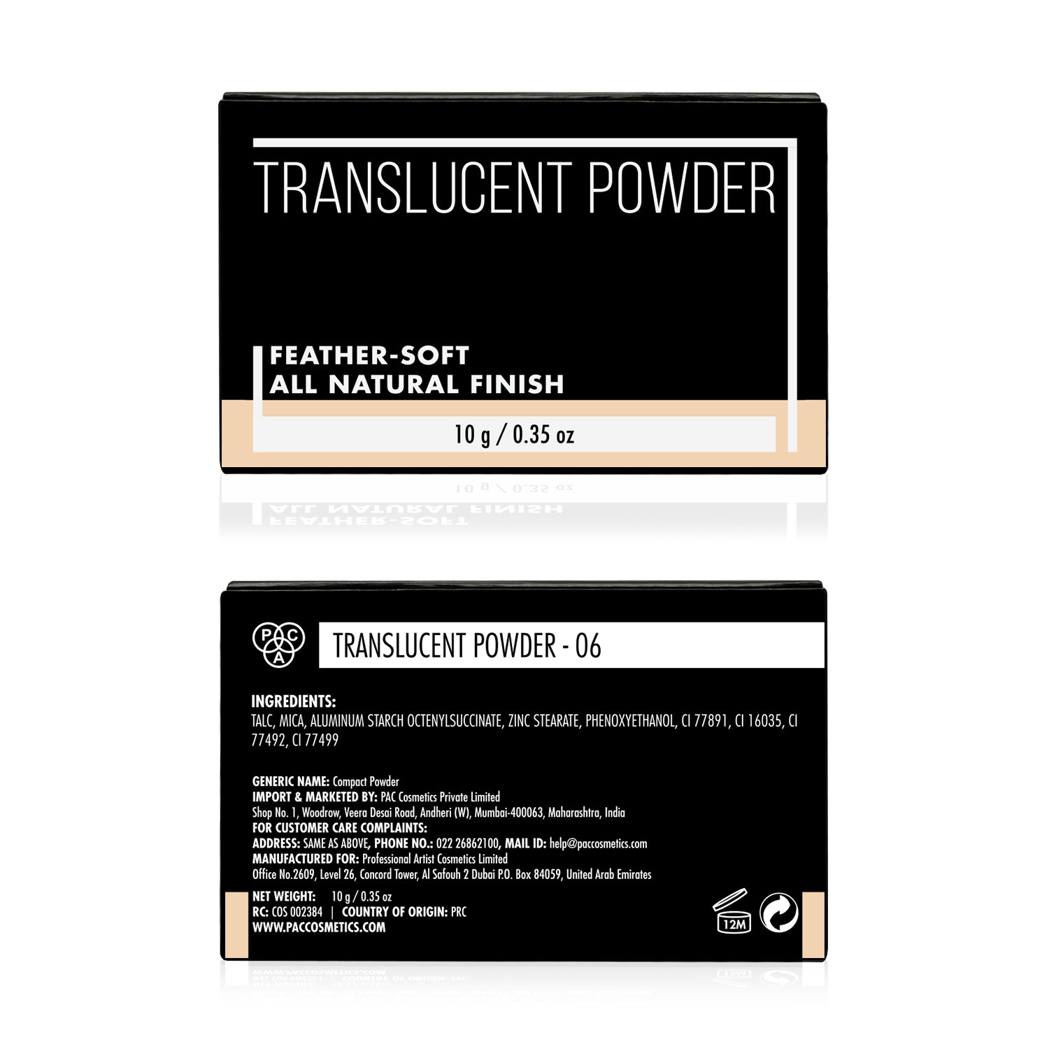 PAC Cosmetics Translucent Powder #Size_10 gm+#Color_6