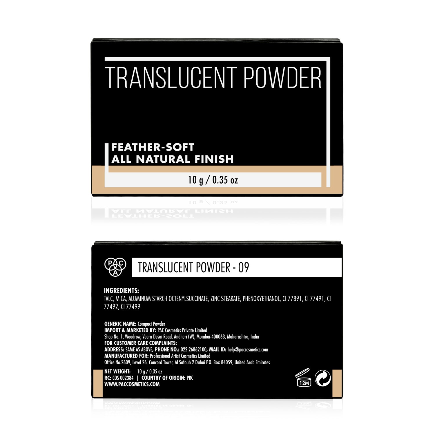 PAC Cosmetics Translucent Powder #Size_10 gm+#Color_9