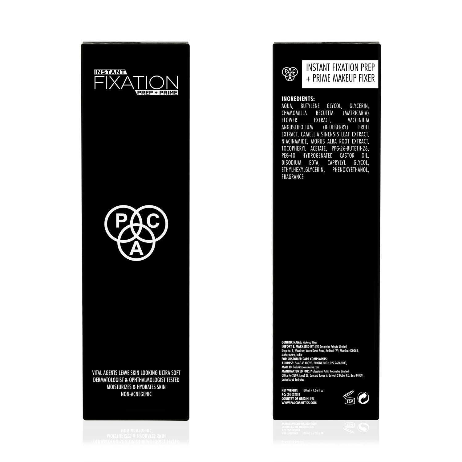 PAC Cosmetics Instant Fixation Prep + Prime Makeup Fixer #Size_120 ml