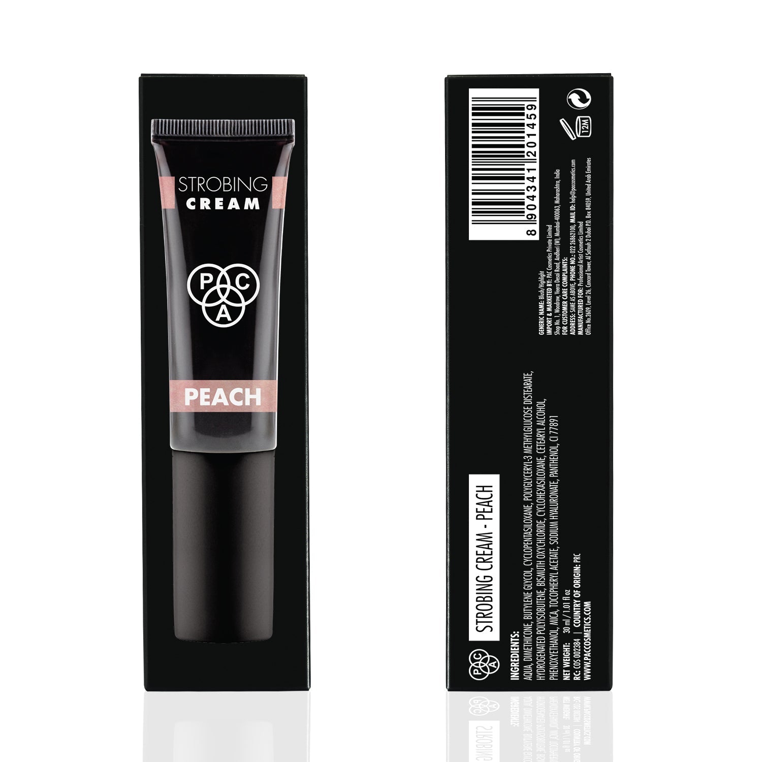 PAC Cosmetics Strobing Cream #Size_30 ml+#Color_Peach