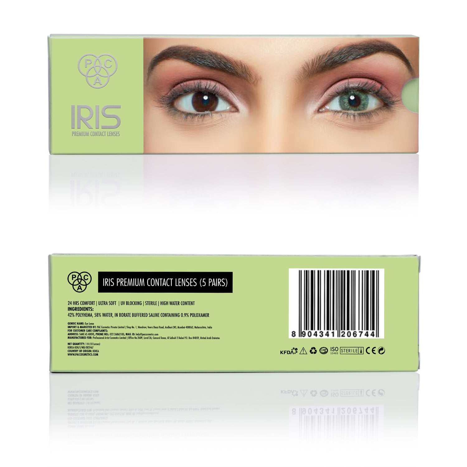 PAC Cosmetics IRIS Premium Contact Lenses (5 Pairs) #Color_Gemstone