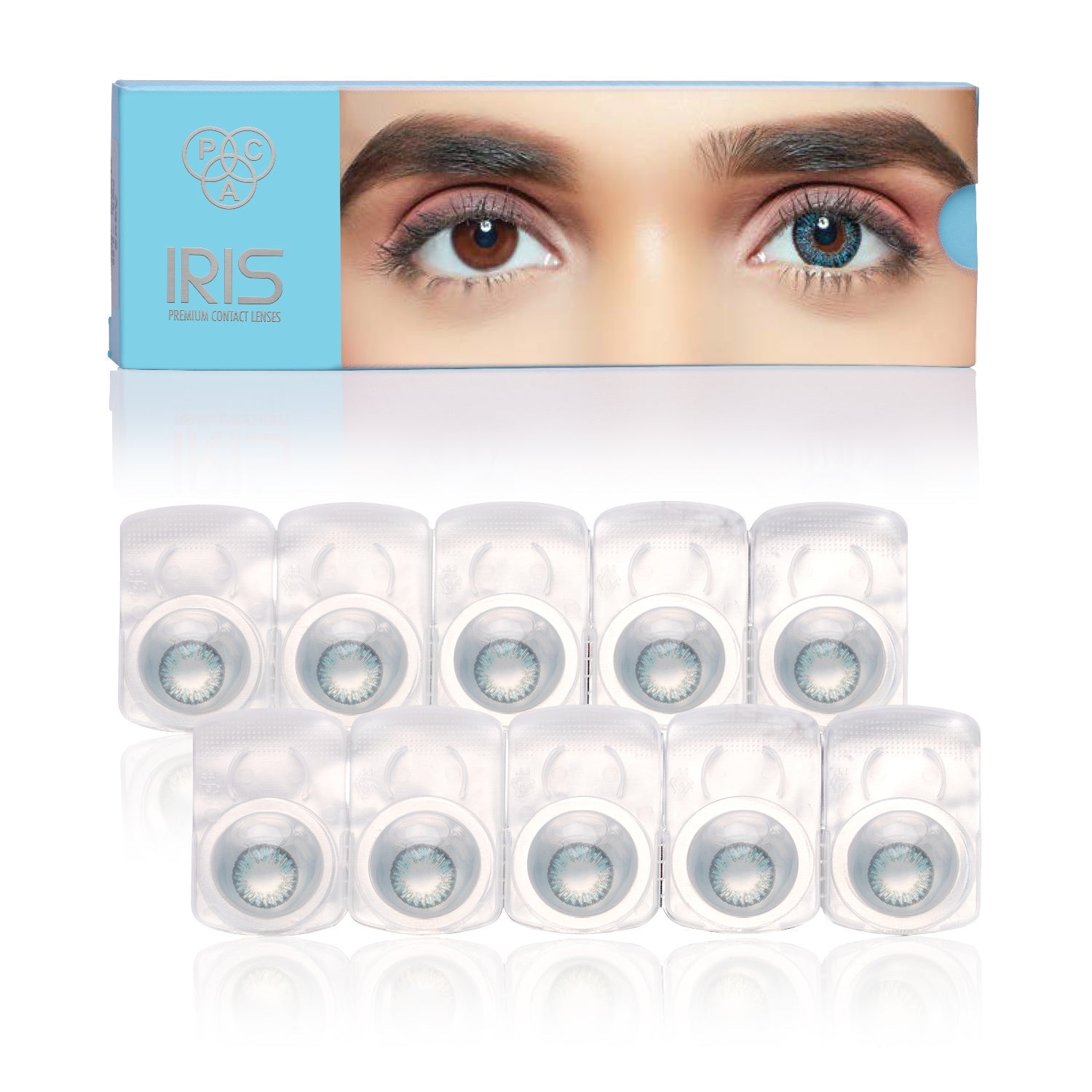 PAC Cosmetics IRIS Premium Contact Lenses (5 Pairs) #Color_Aqua