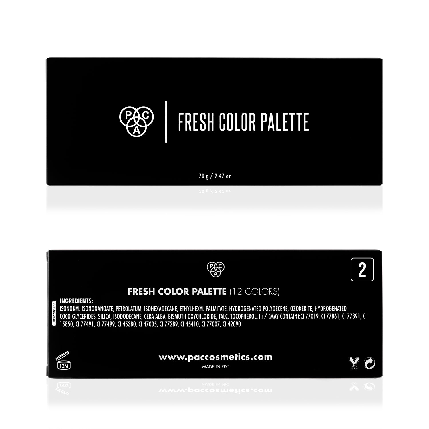 PAC Cosmetics Fresh Color Eyeshadow X12 (70 gm) #Color_Winter Frost