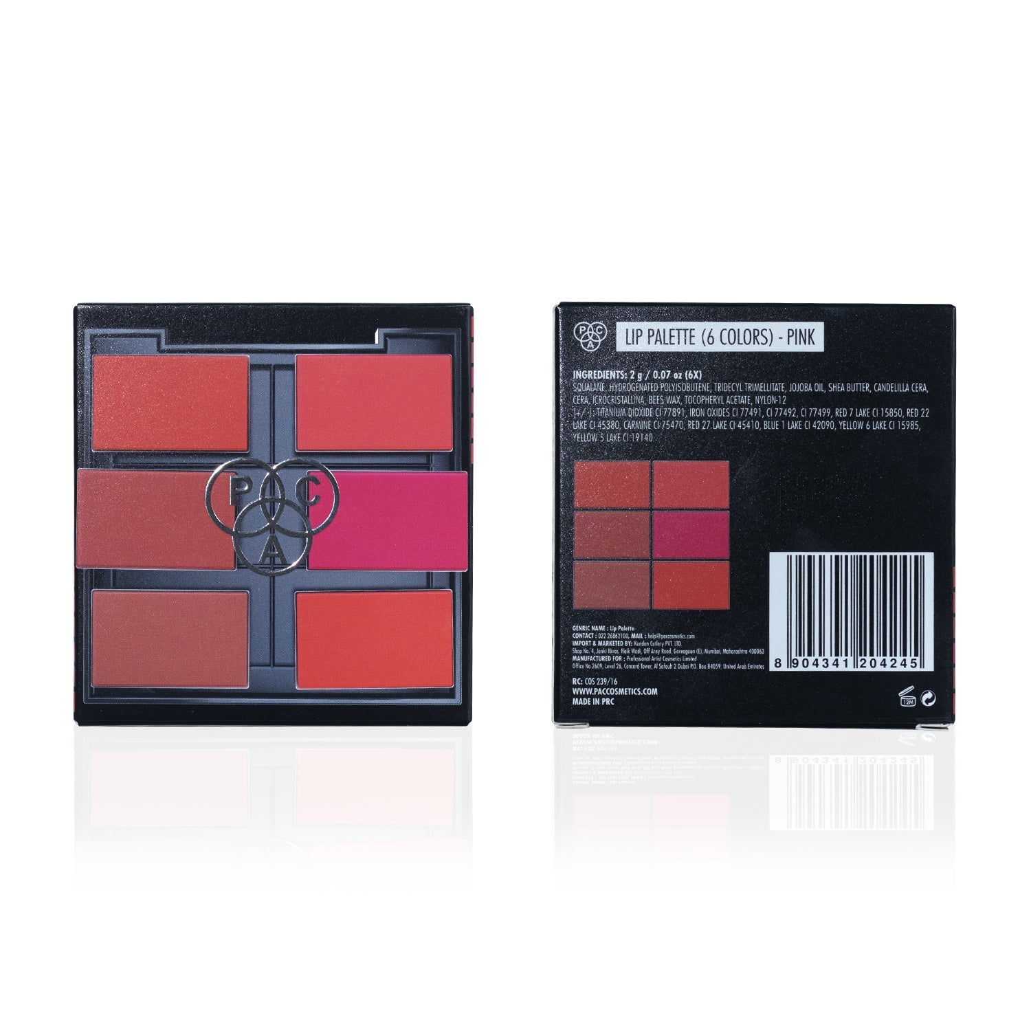 PAC Cosmetics Lip Palette X6 (2 gm) #Color_Pink