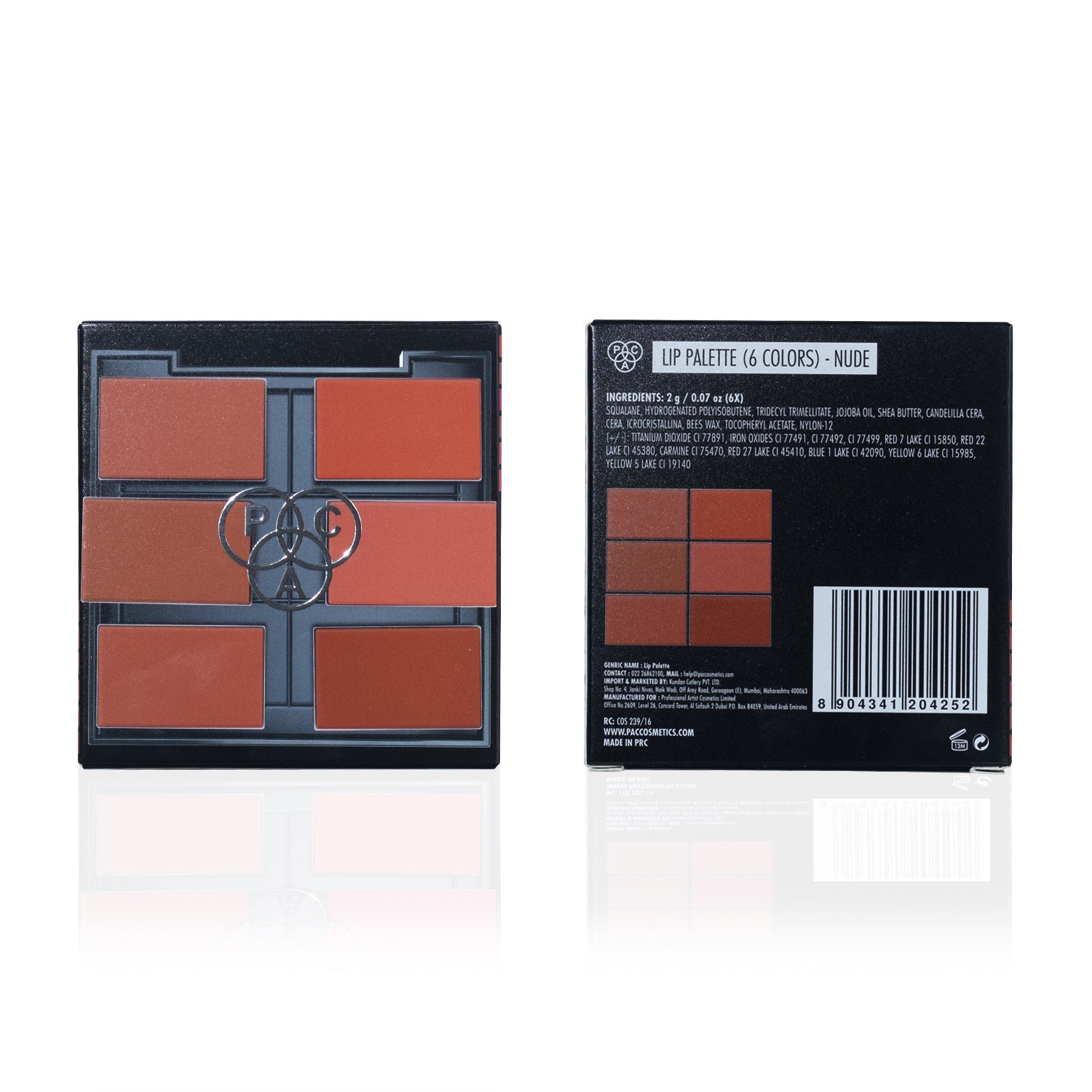 PAC Cosmetics Lip Palette X6 (2 gm) #Color_Nude